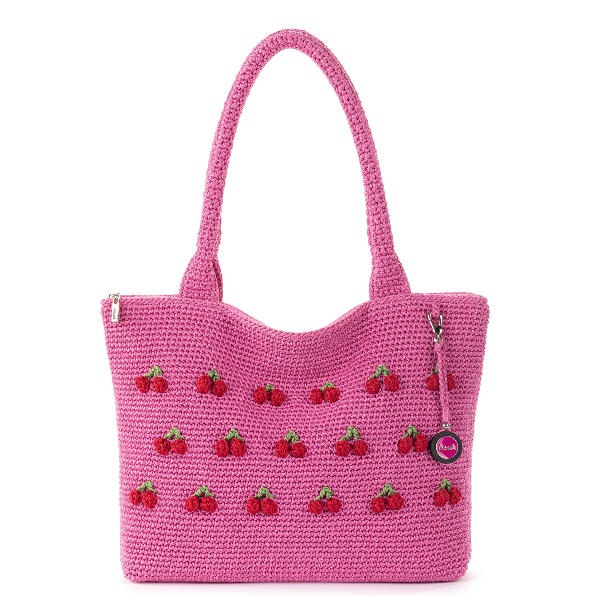 The Sak Crafted Classics Carryall Crochet - |Pink Cherries|