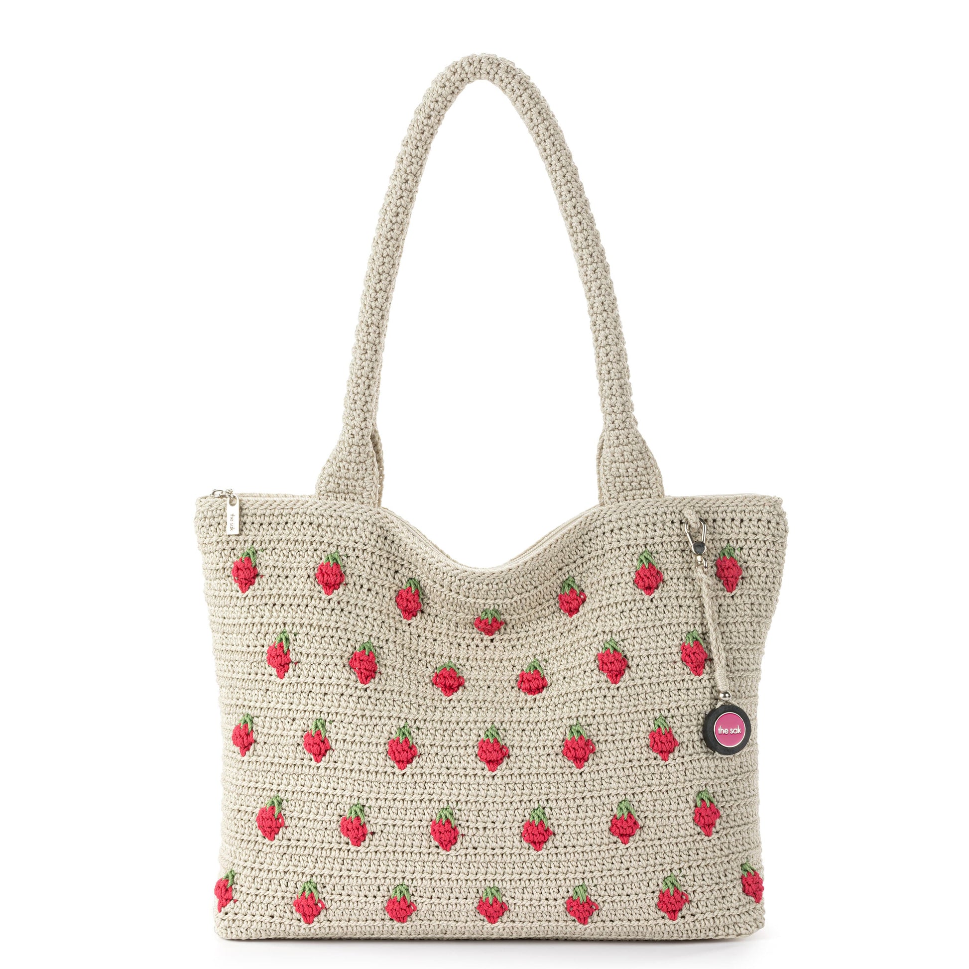The Sak Crafted Classics Carryall Crochet - |Natural Strawberries|