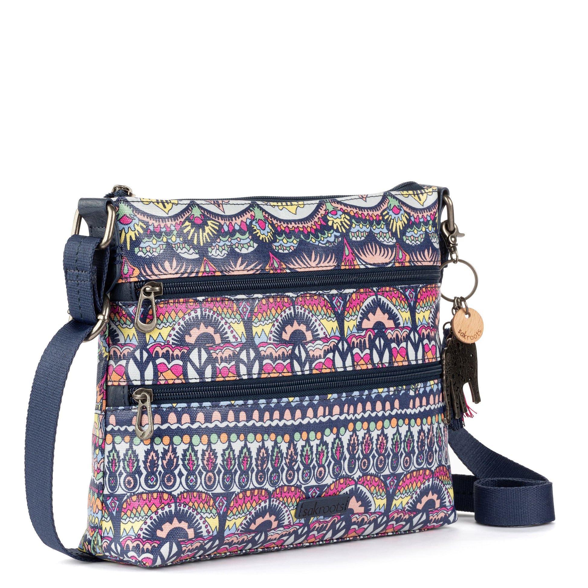 Sakroots Basic Crossbody Canvas - |Navy One World|