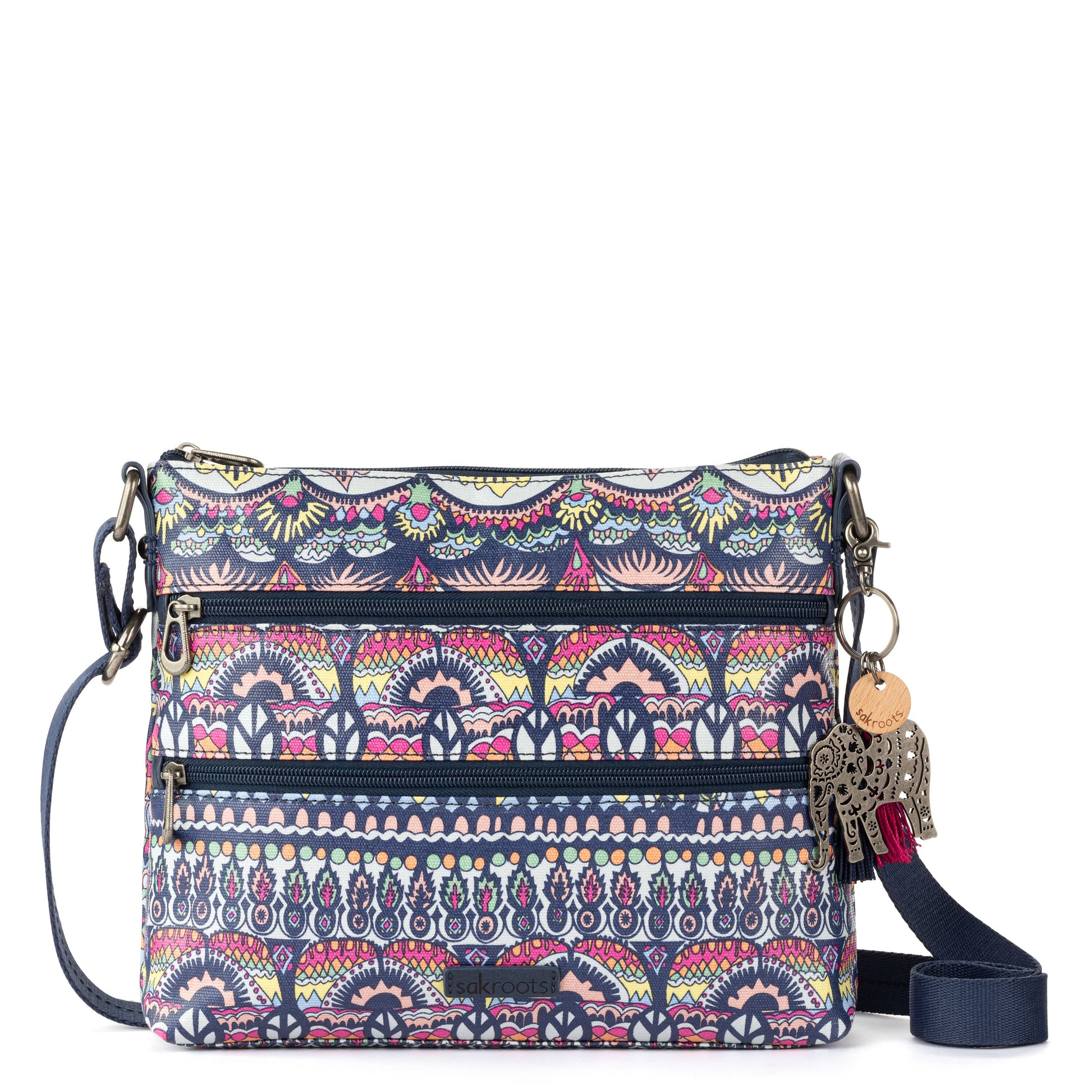 Sakroots Basic Crossbody Canvas - |Navy One World|