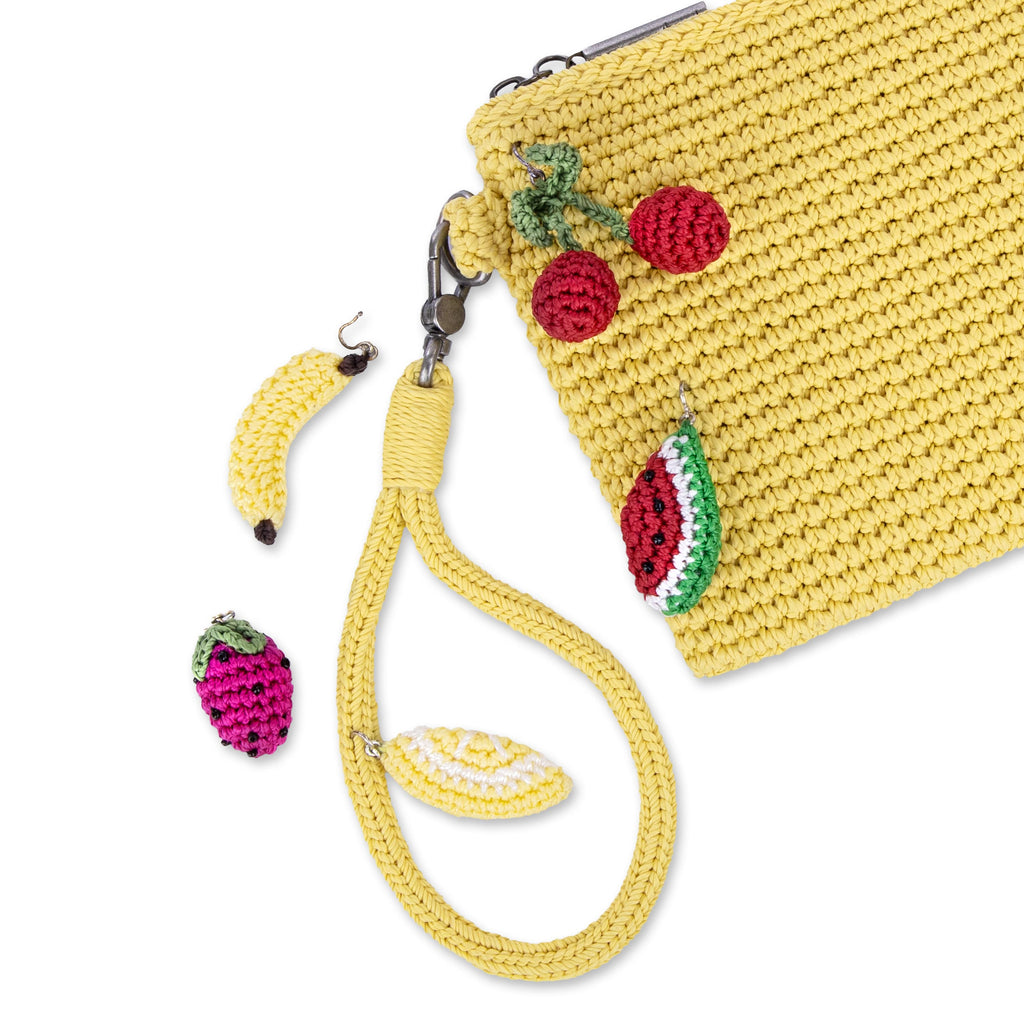 The Sak Vita Wristlet - Hand Crochet - Chartreuse
