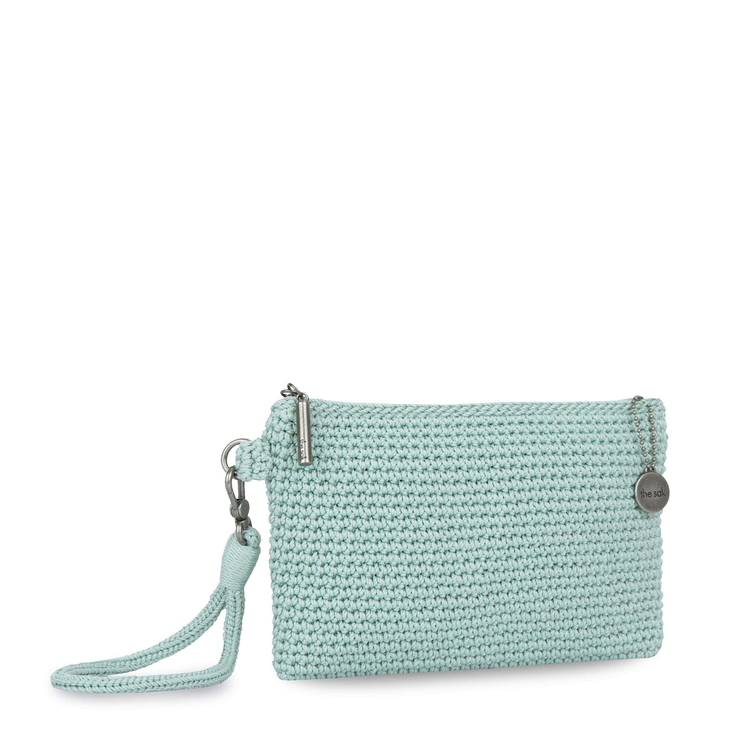 The Sak Vita Wristlet - Hand Crochet - Aqua