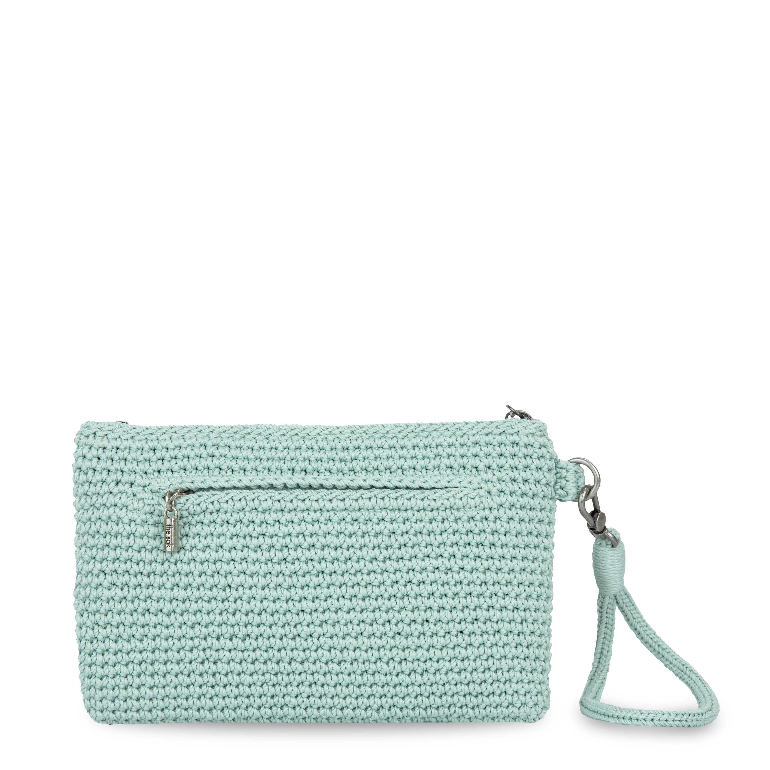 The Sak Vita Wristlet - Hand Crochet - Aqua