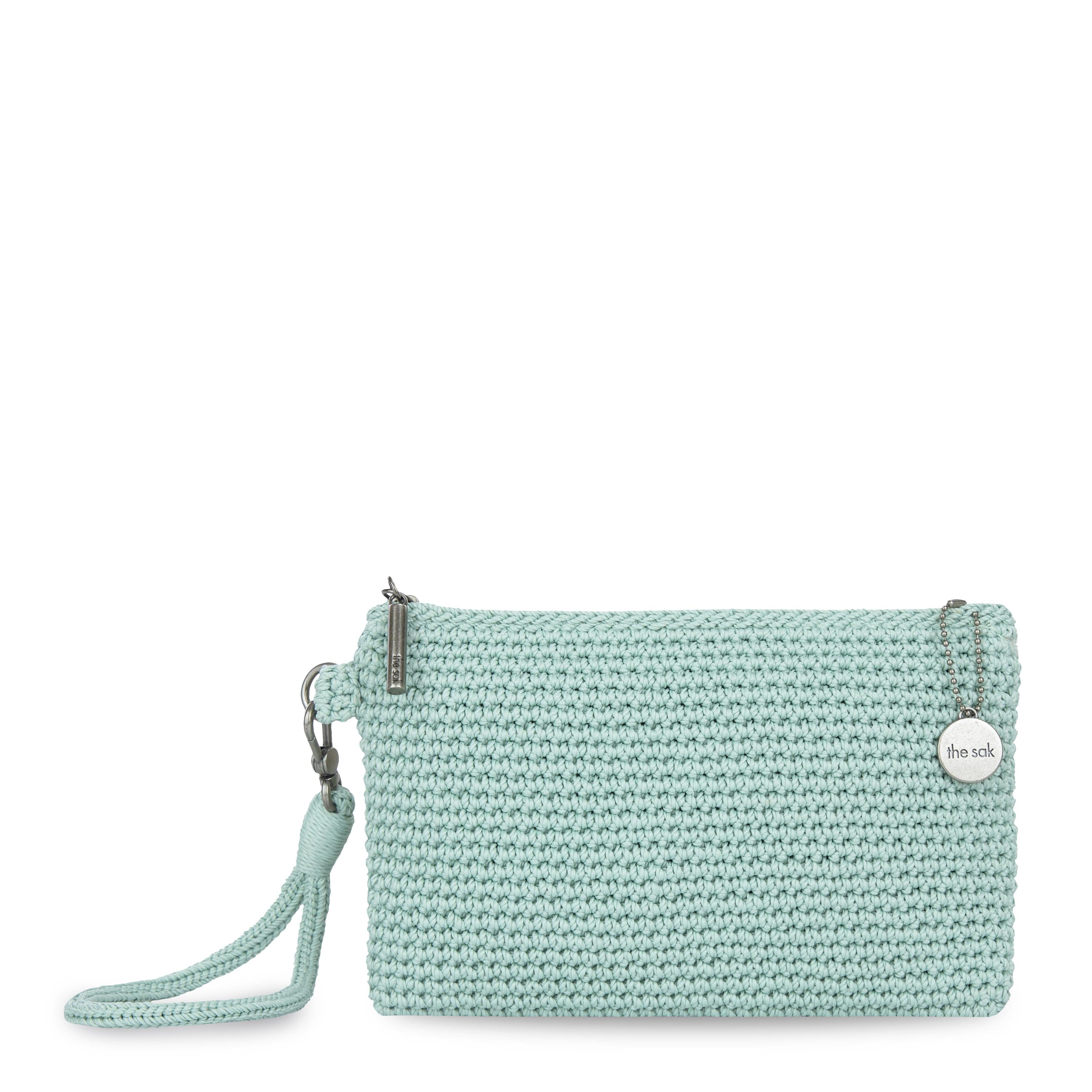 The Sak Vita Wristlet - Hand Crochet - Aqua
