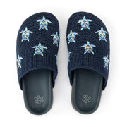Bolinas Clog - Hand Crochet - Denim Turtle