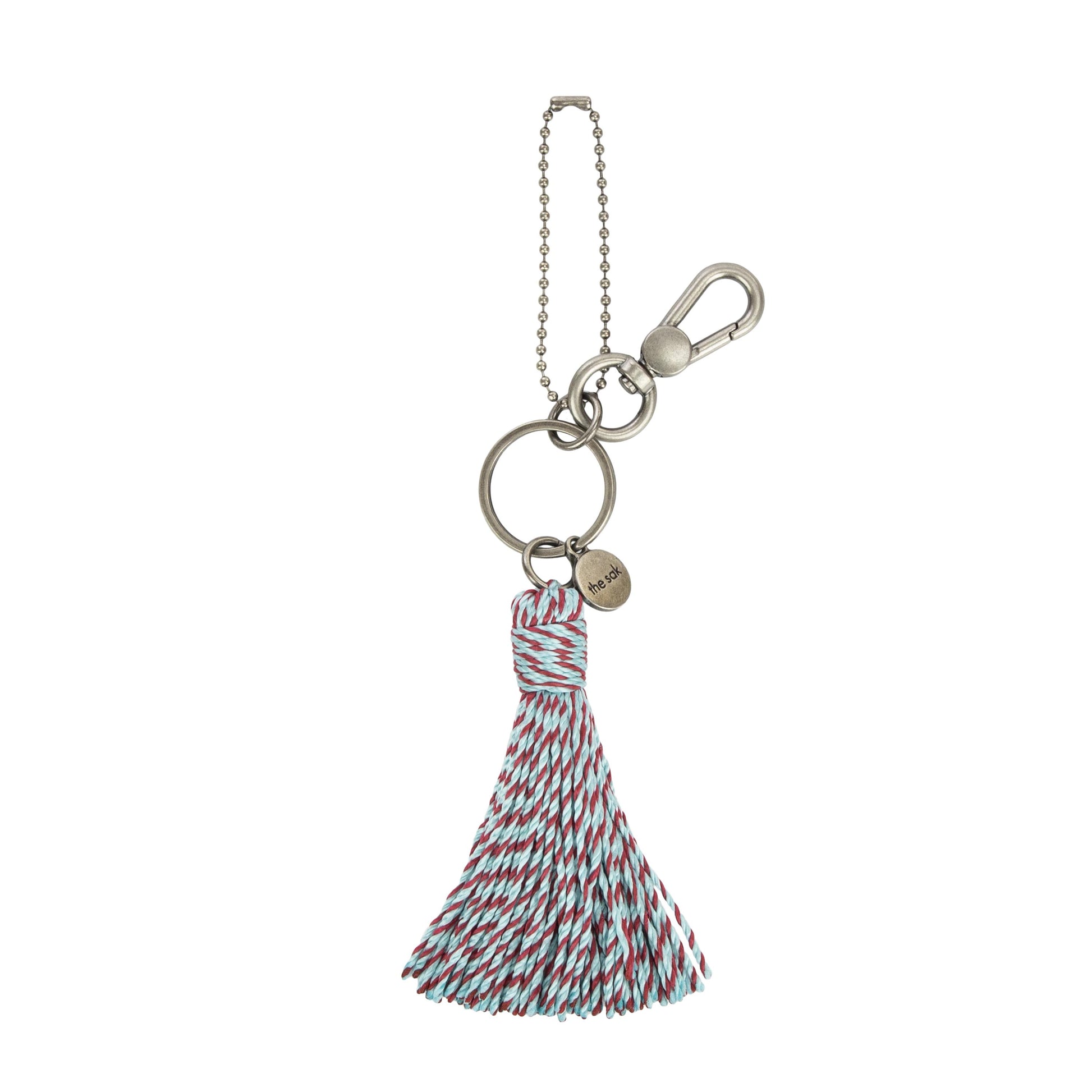 The Sak Dangle Crochet - |Pale Aqua and Bing Cherry|