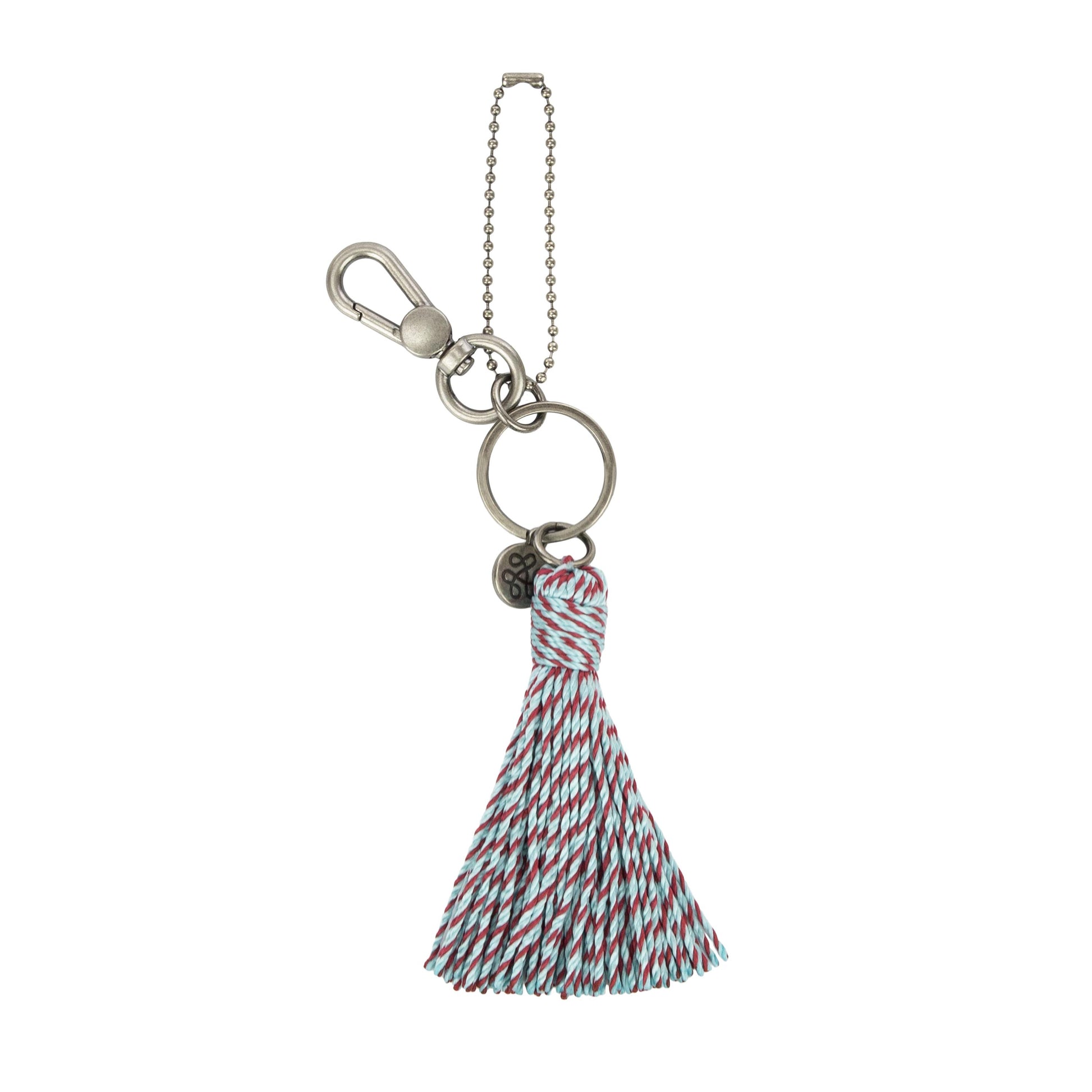 The Sak Dangle Crochet - |Pale Aqua and Bing Cherry|