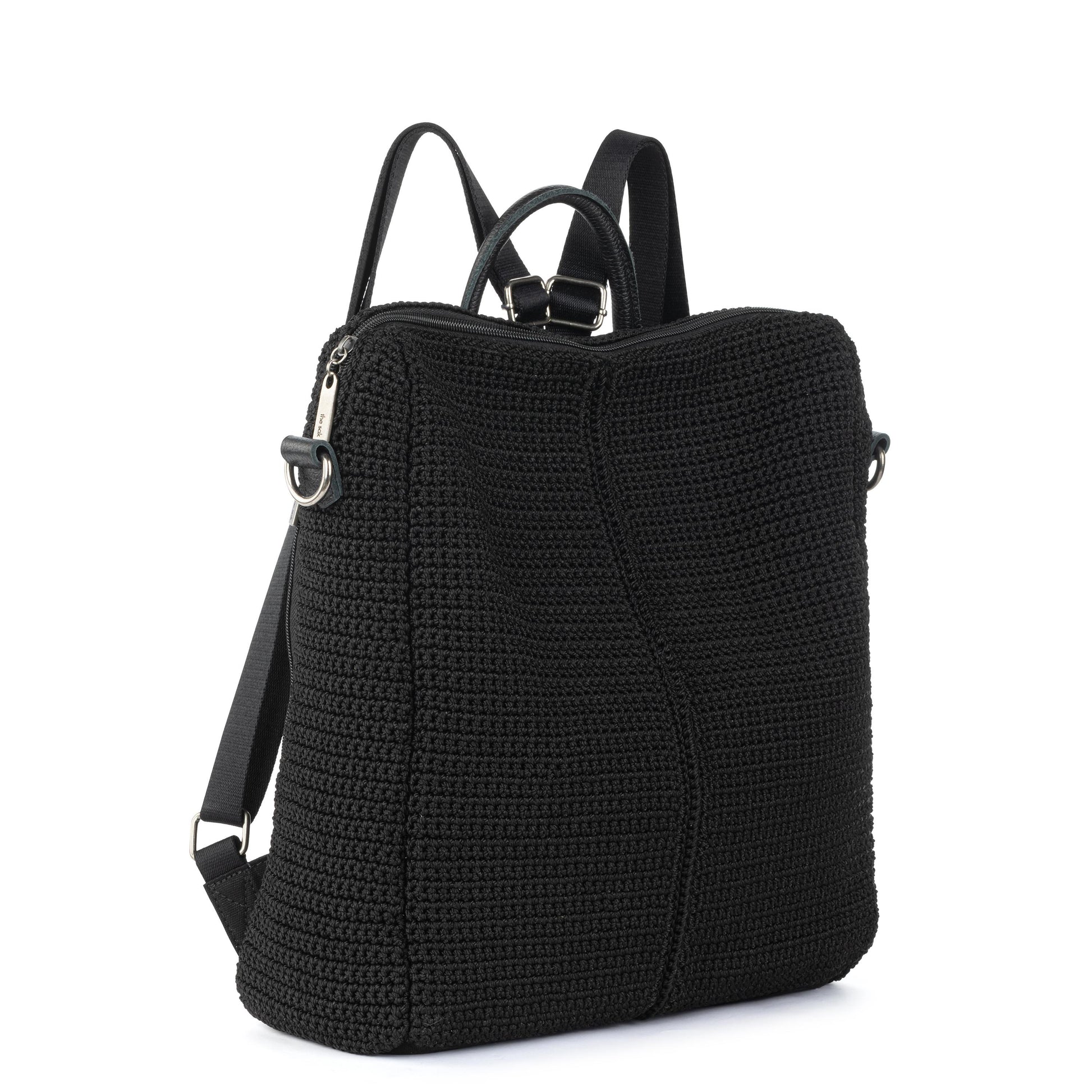 The Sak Los Feliz Backpack Crochet - |Black|