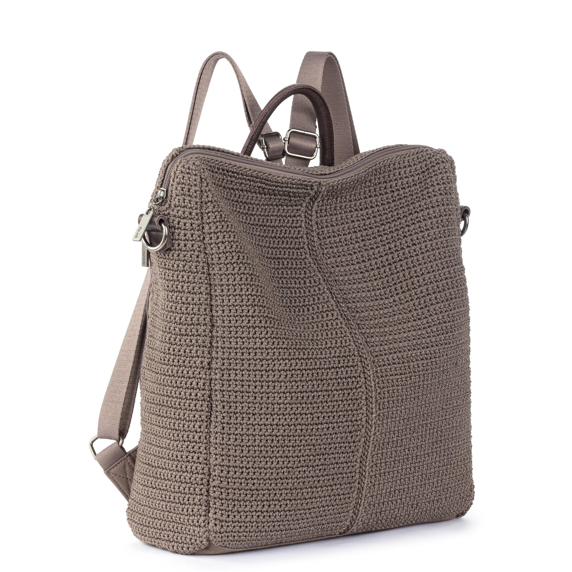 The Sak Los Feliz Backpack Crochet - |Mushroom|