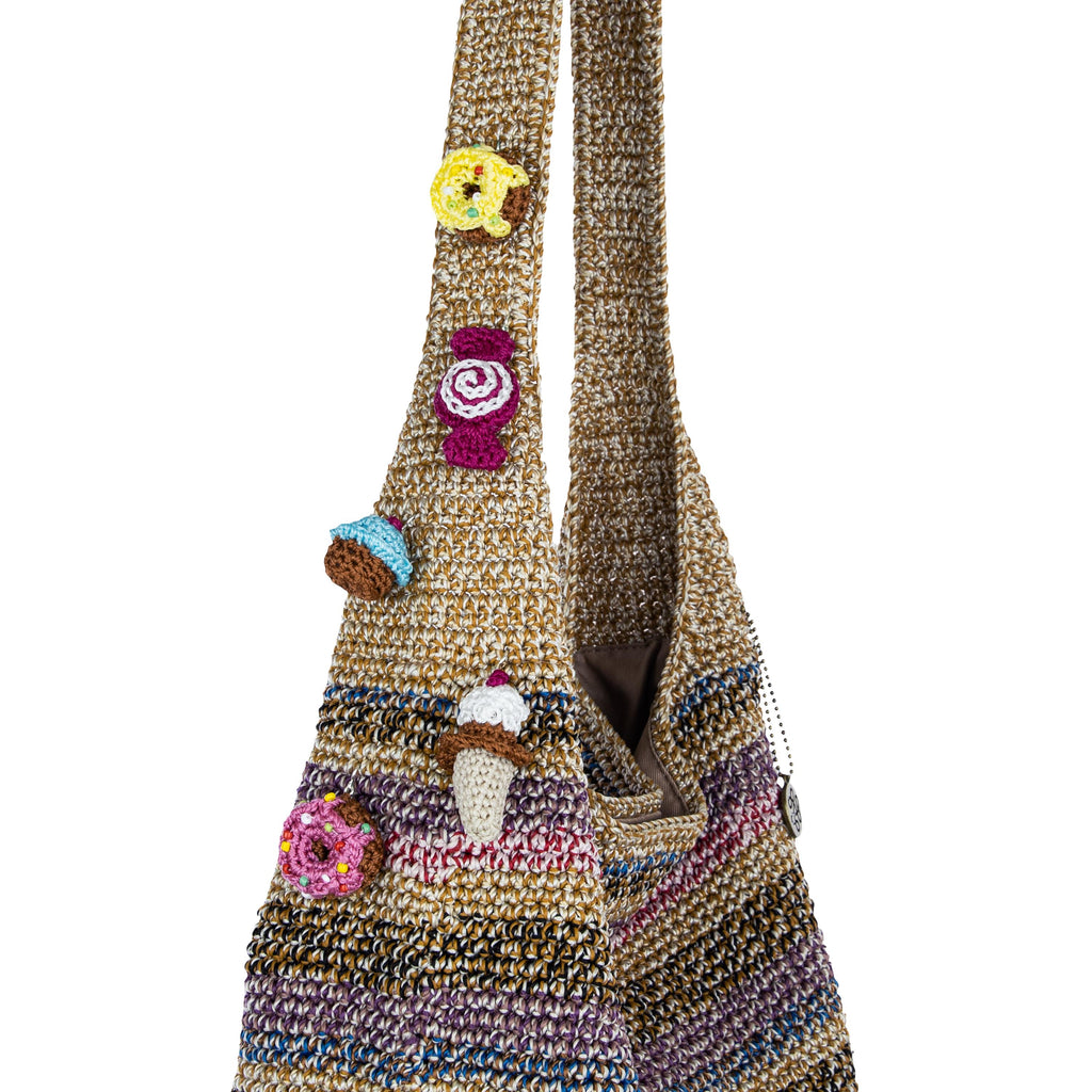 The Sak 120 Hobo - Hand Crochet - Ubud Stripe