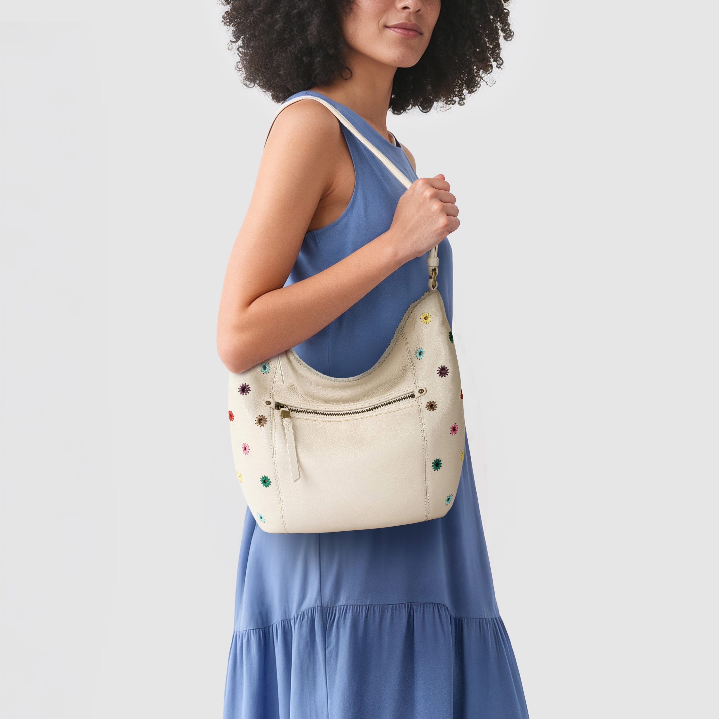 The Sak Sequoia Hobo - Leather - Stone Multi Eyelet