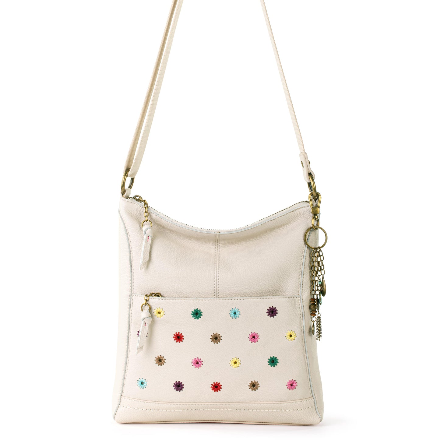 The Sak Lucia Crossbody Leather - |Stone Multi Eyelet|
