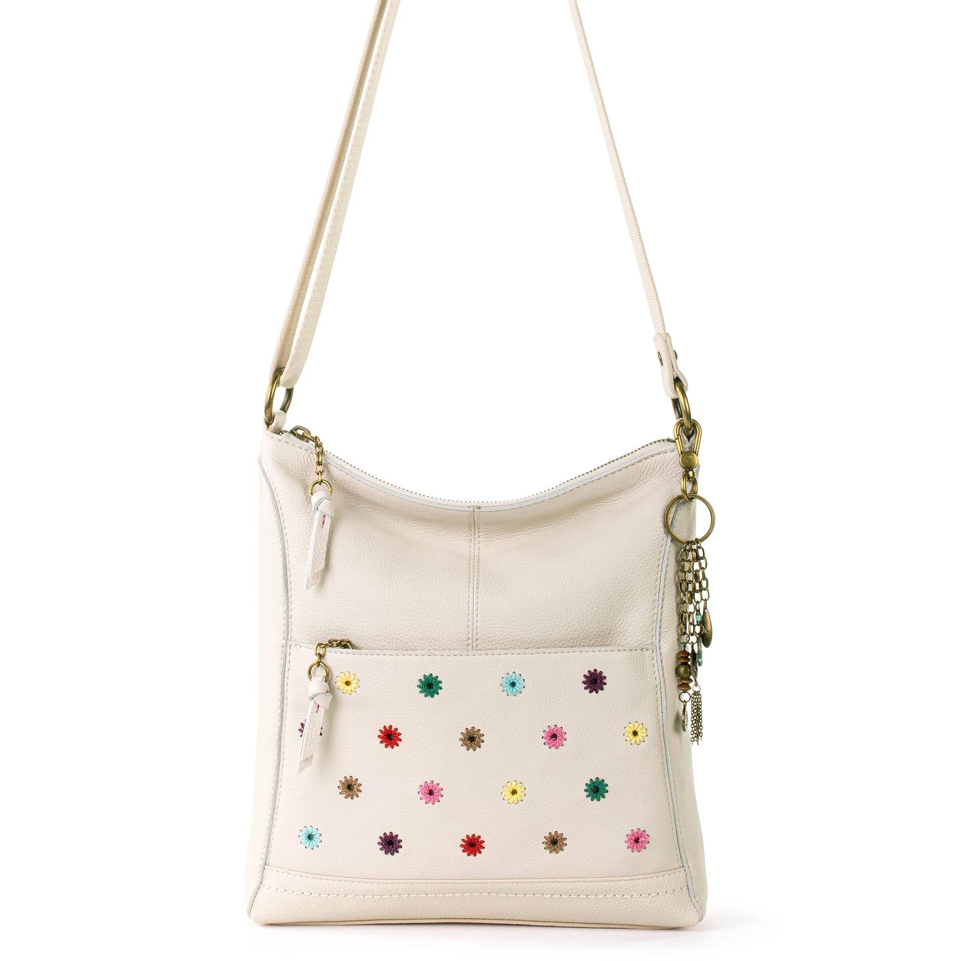 The Sak Lucia Crossbody Leather - |Stone Multi Eyelet|
