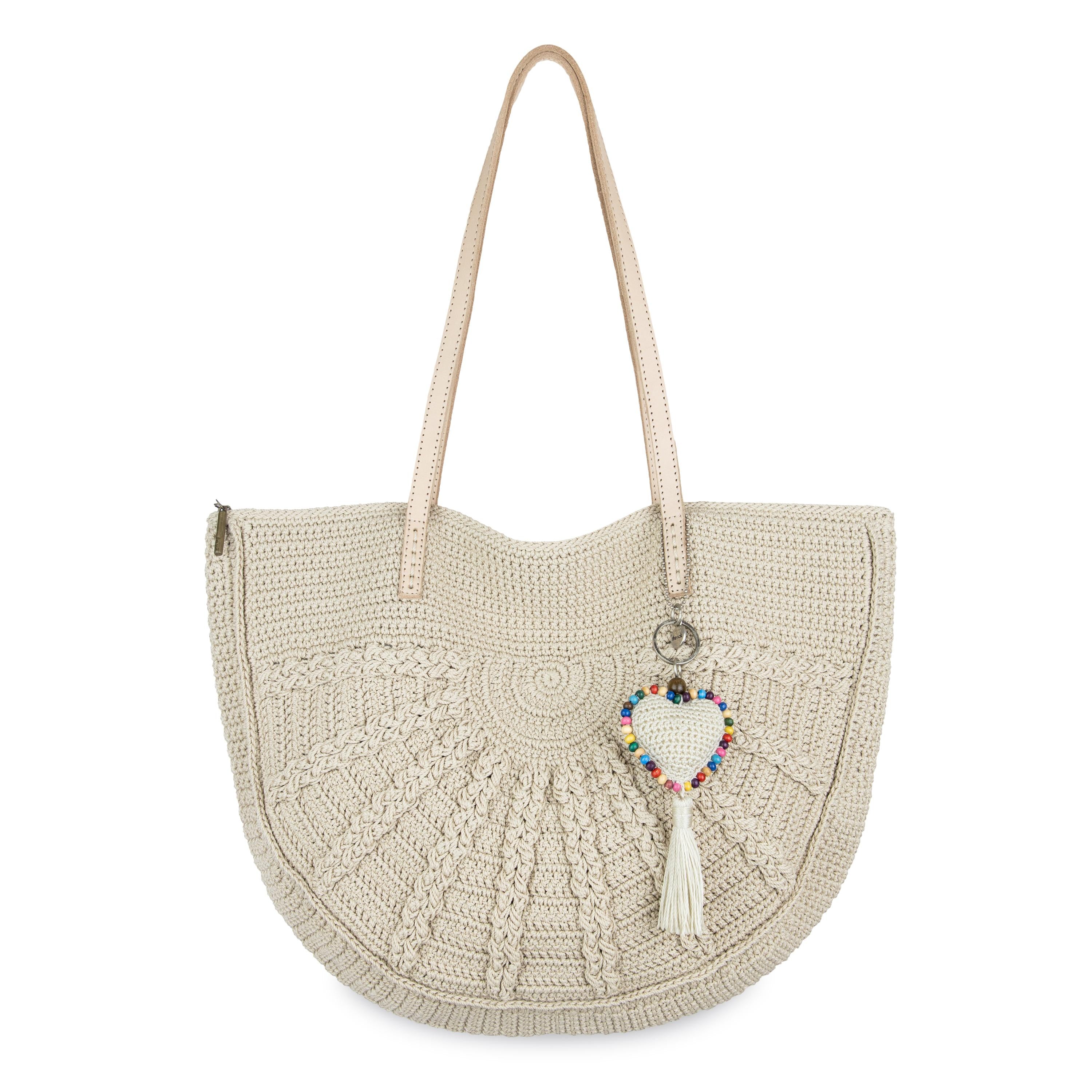 The Sak Faye Large Tote - Hand Crochet - Ecru Sunbeam