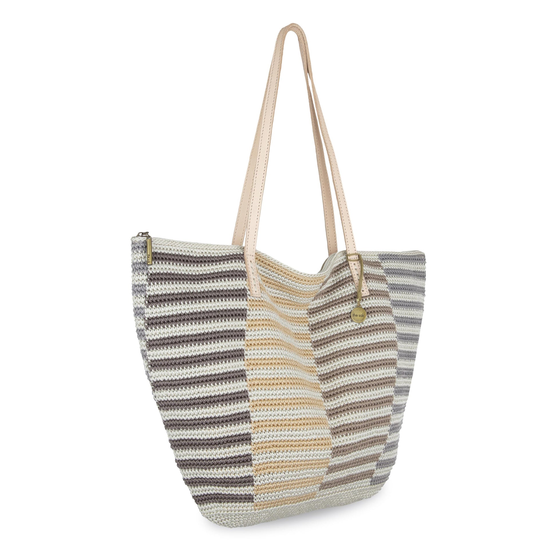 The Sak Faye Large Tote Crochet - |Serenity Stripe|