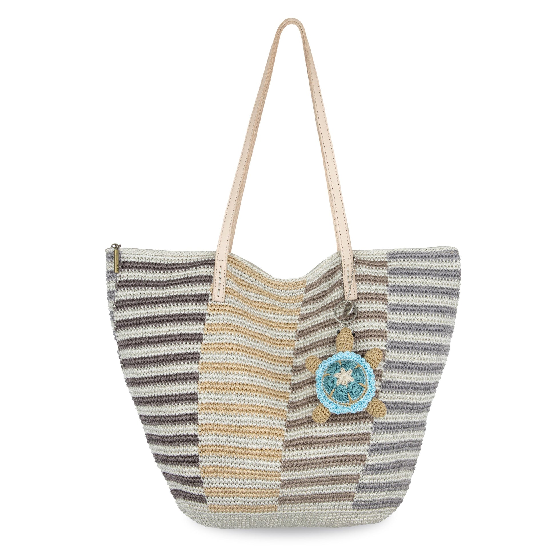 The Sak Faye Large Tote Crochet - |Serenity Stripe|