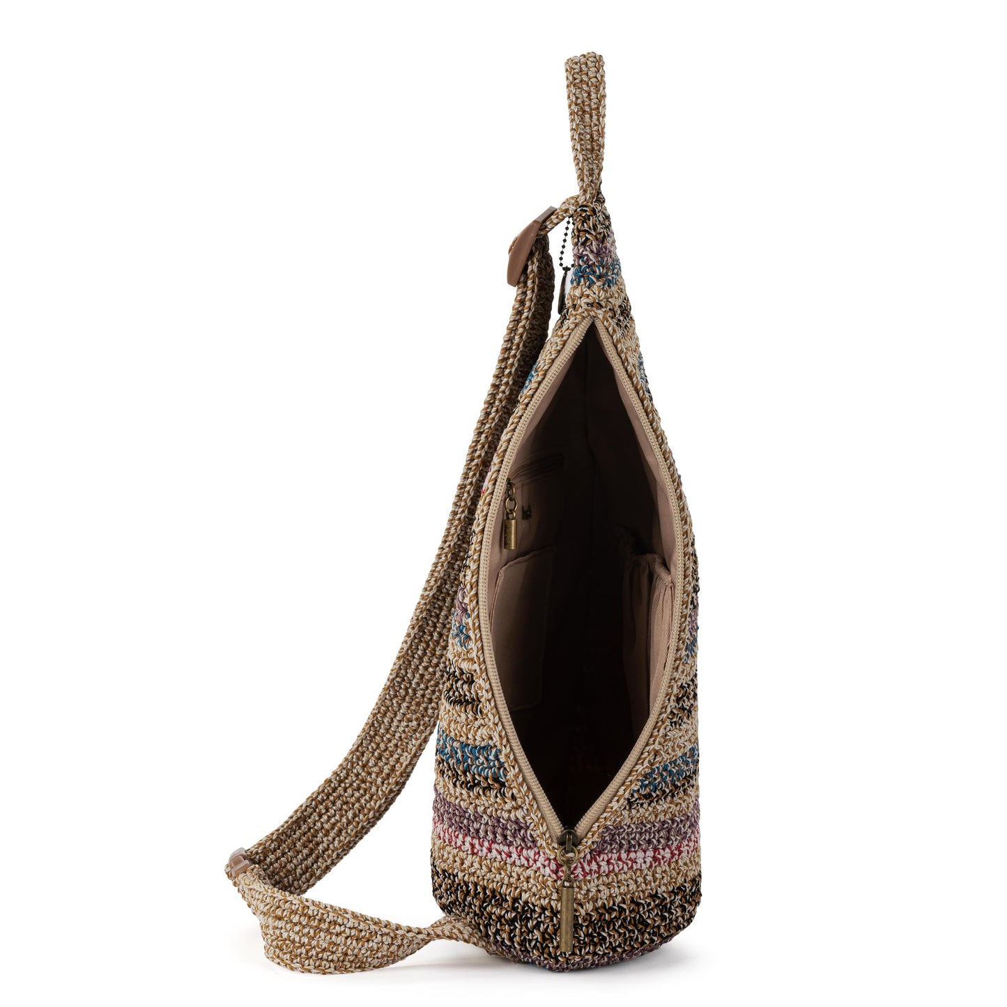 The Sak Geo Sling Backpack Crochet - |Ubud Stripe|