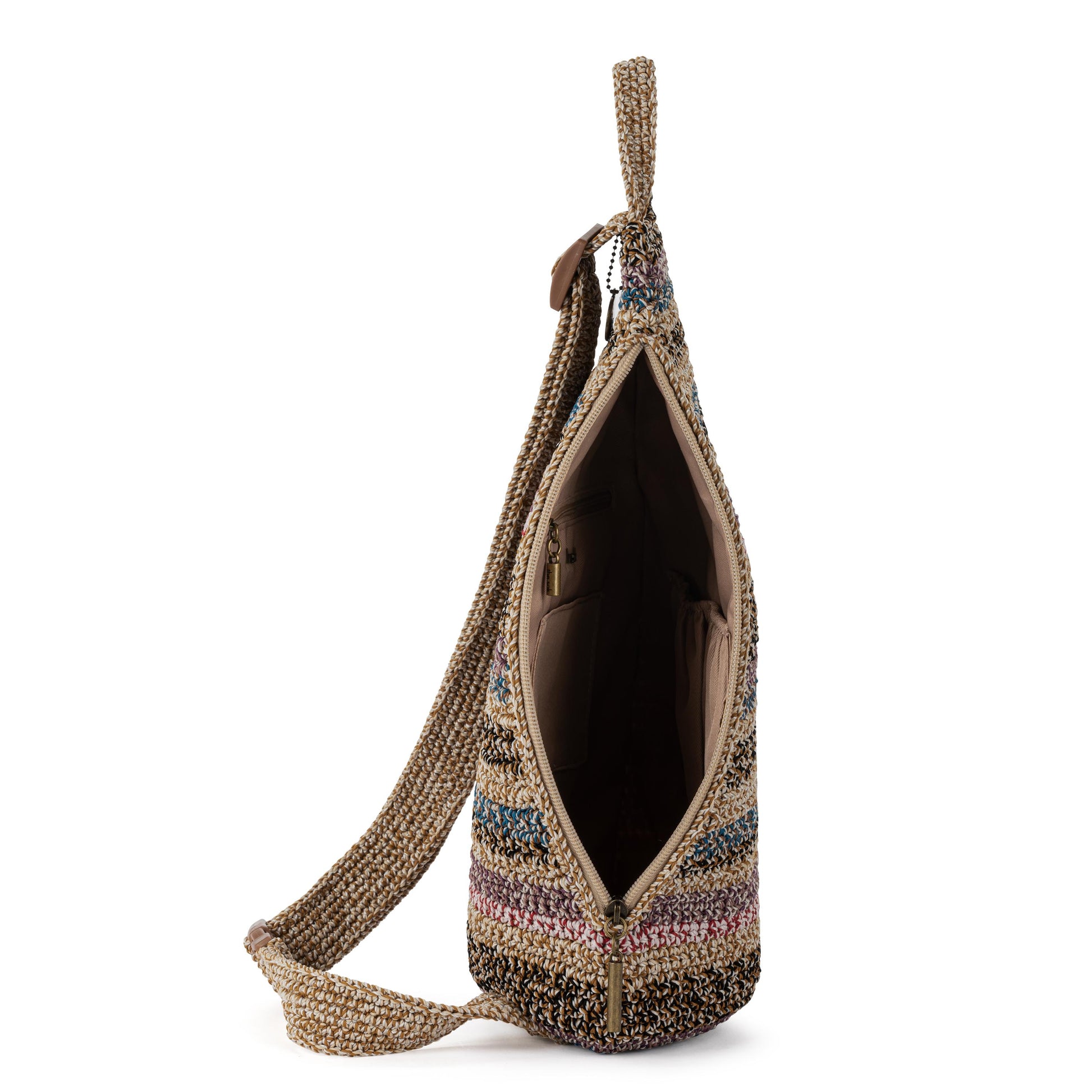 The Sak Geo Sling Backpack Crochet - |Ubud Stripe|