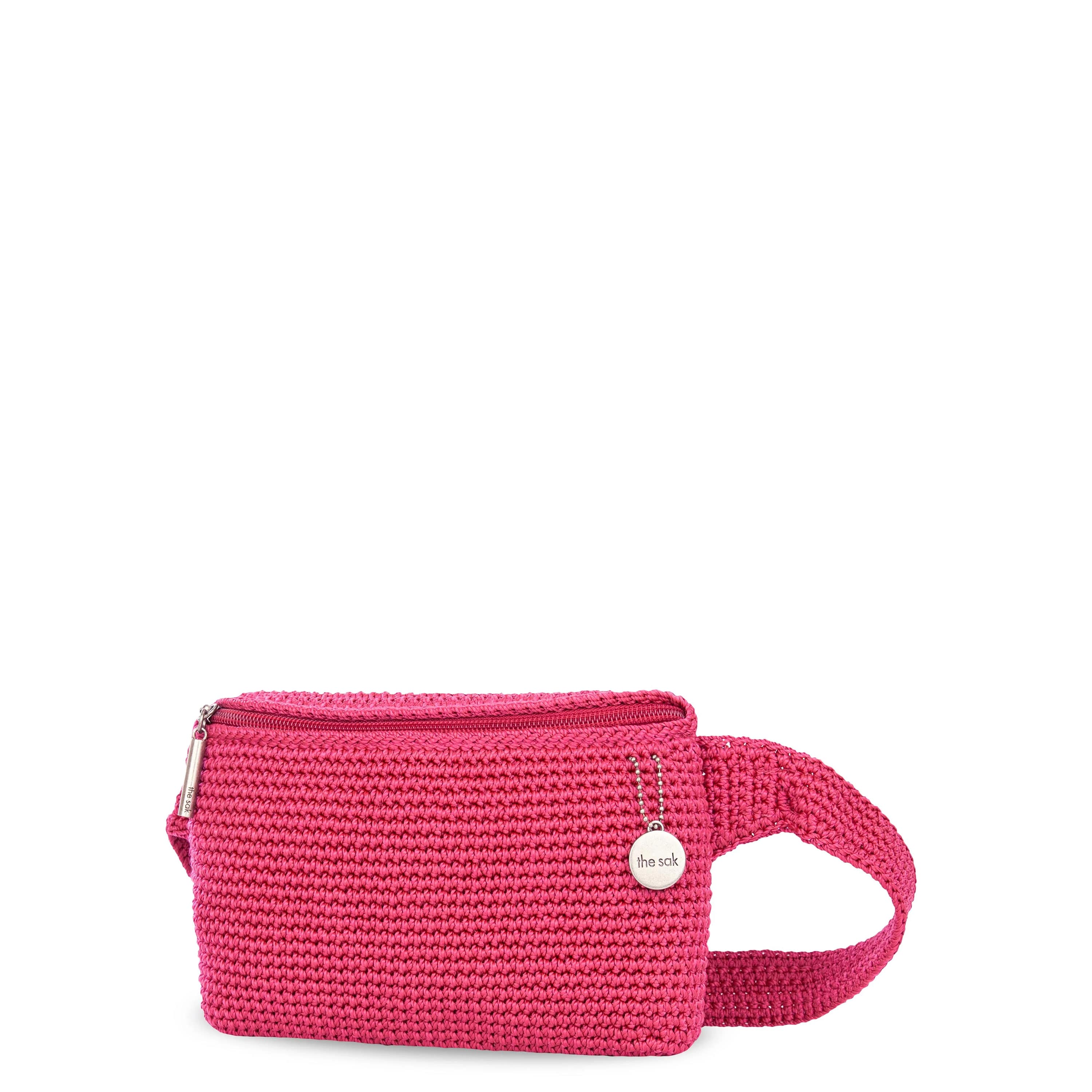 The Sak Caraway Small Belt Bag - Hand Crochet - Magenta