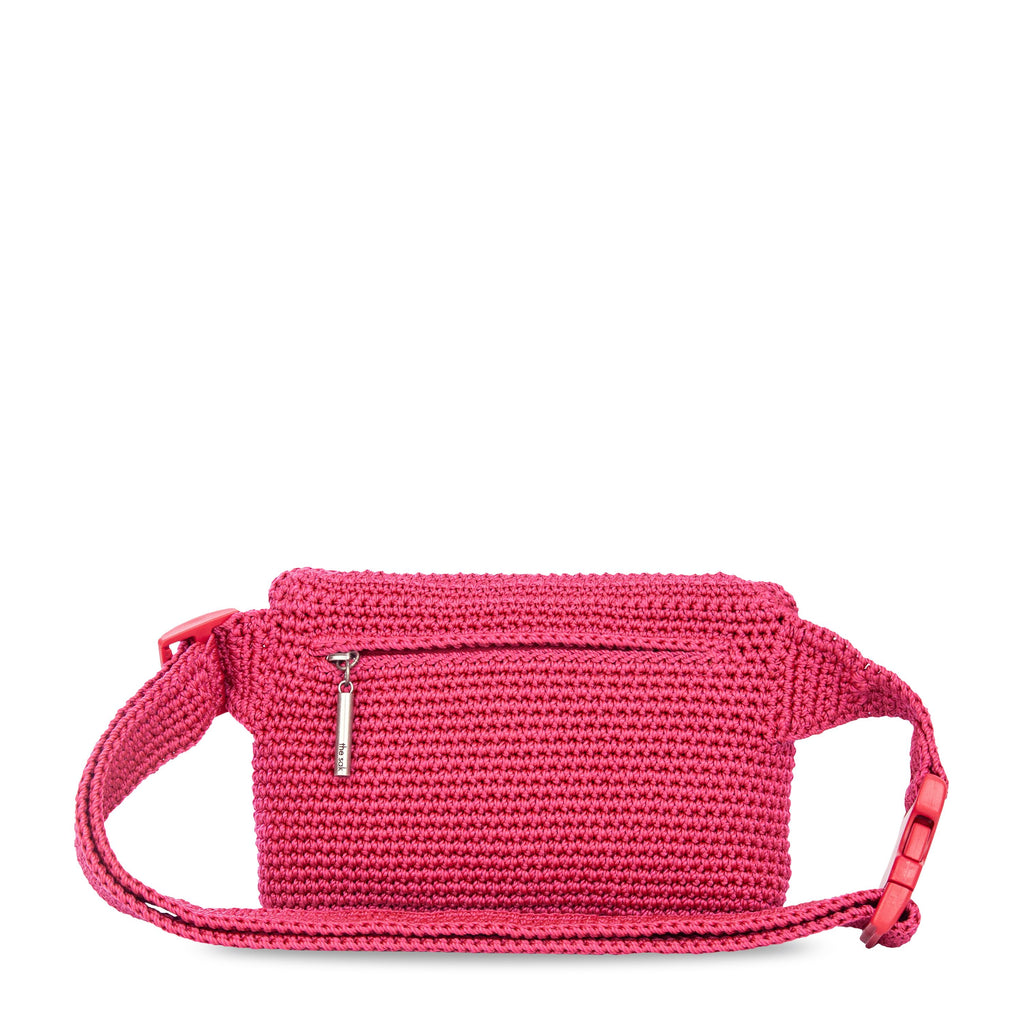 The Sak Caraway Small Belt Bag - Hand Crochet - Magenta