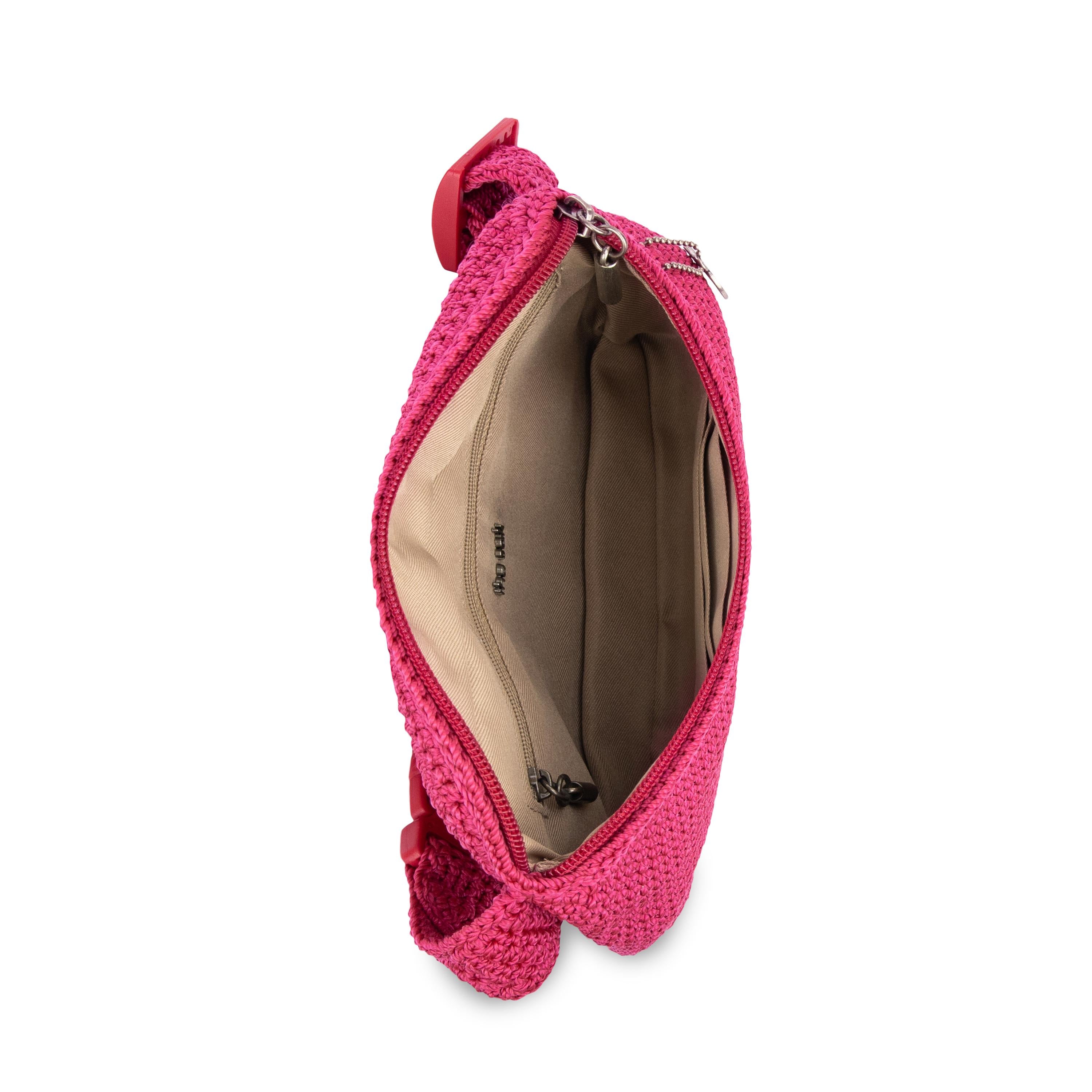 The Sak Caraway Small Belt Bag - Hand Crochet - Magenta