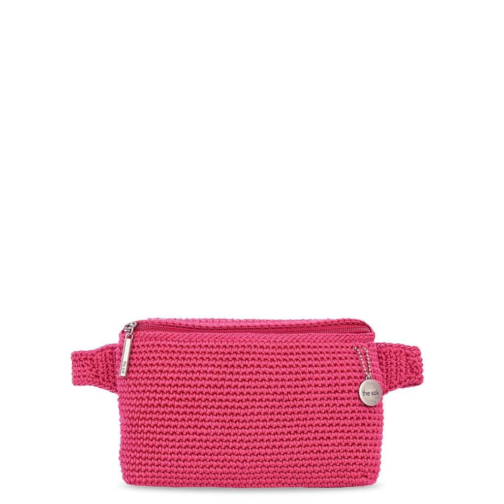The Sak Caraway Small Belt Bag - Hand Crochet - Magenta