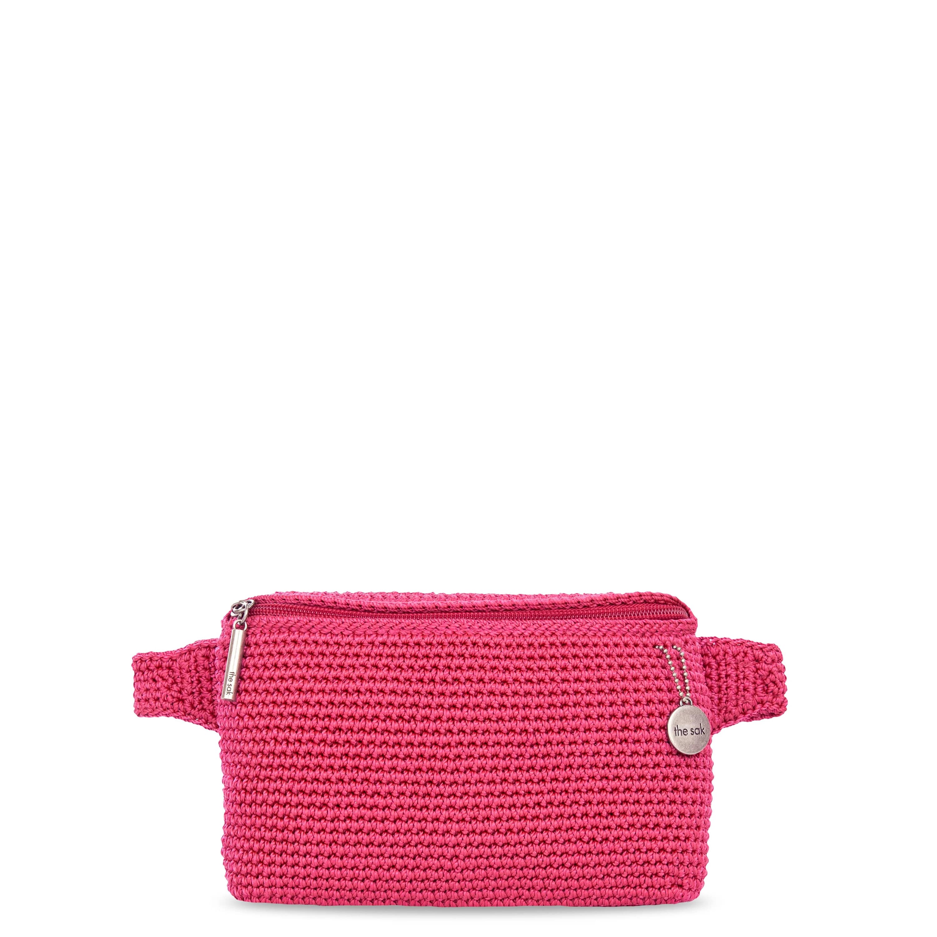 The Sak Caraway Small Belt Bag - Hand Crochet - Magenta