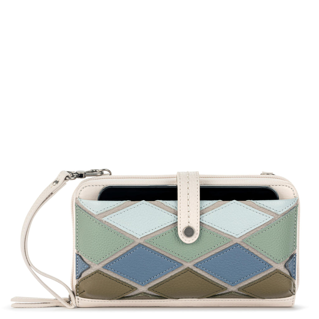 The Sak Iris Smartphone Wallet - Leather - Loden Multi Patch