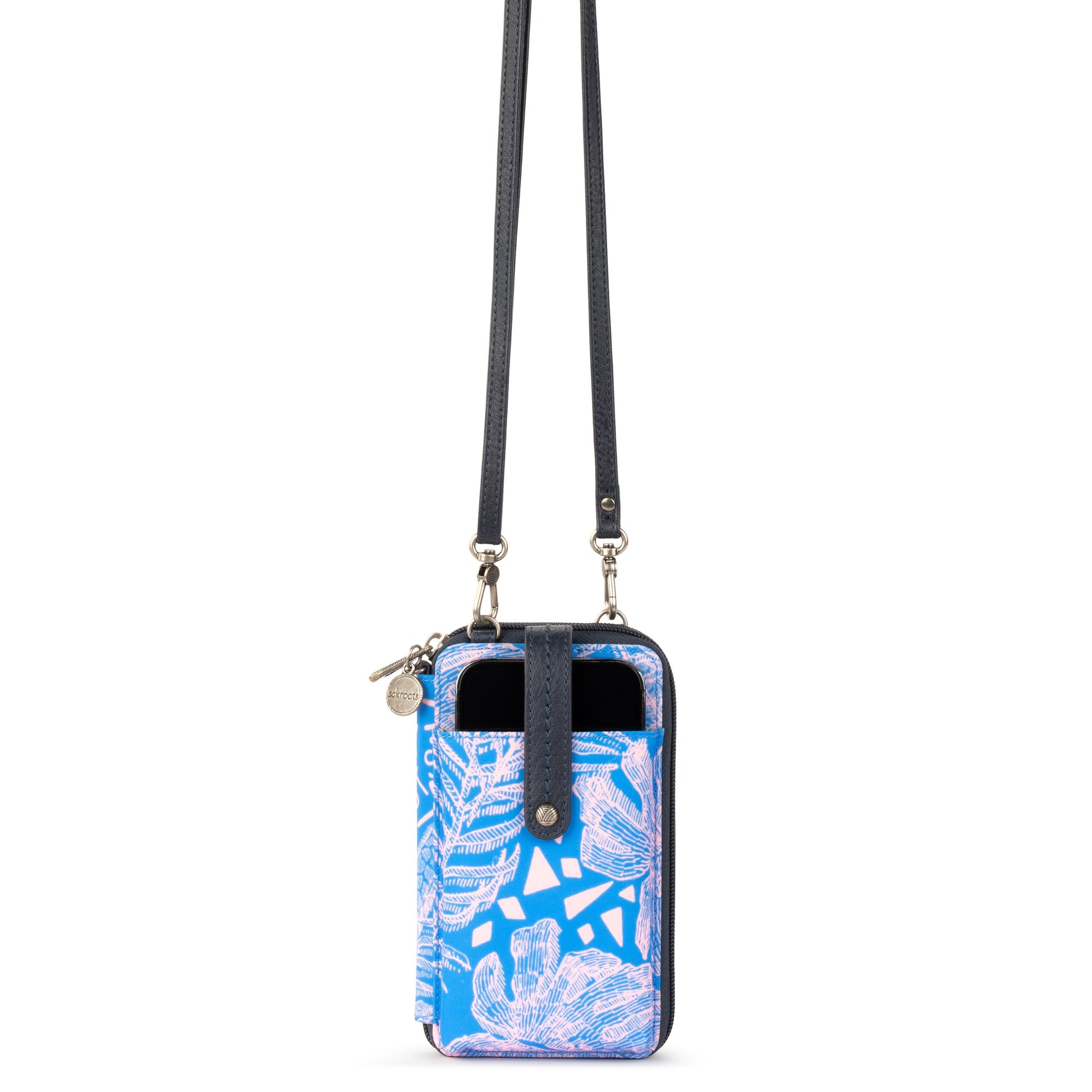 Sakroots Salinas Smartphone Crossbody EcoTwill - |Bubblegum Wildlife|