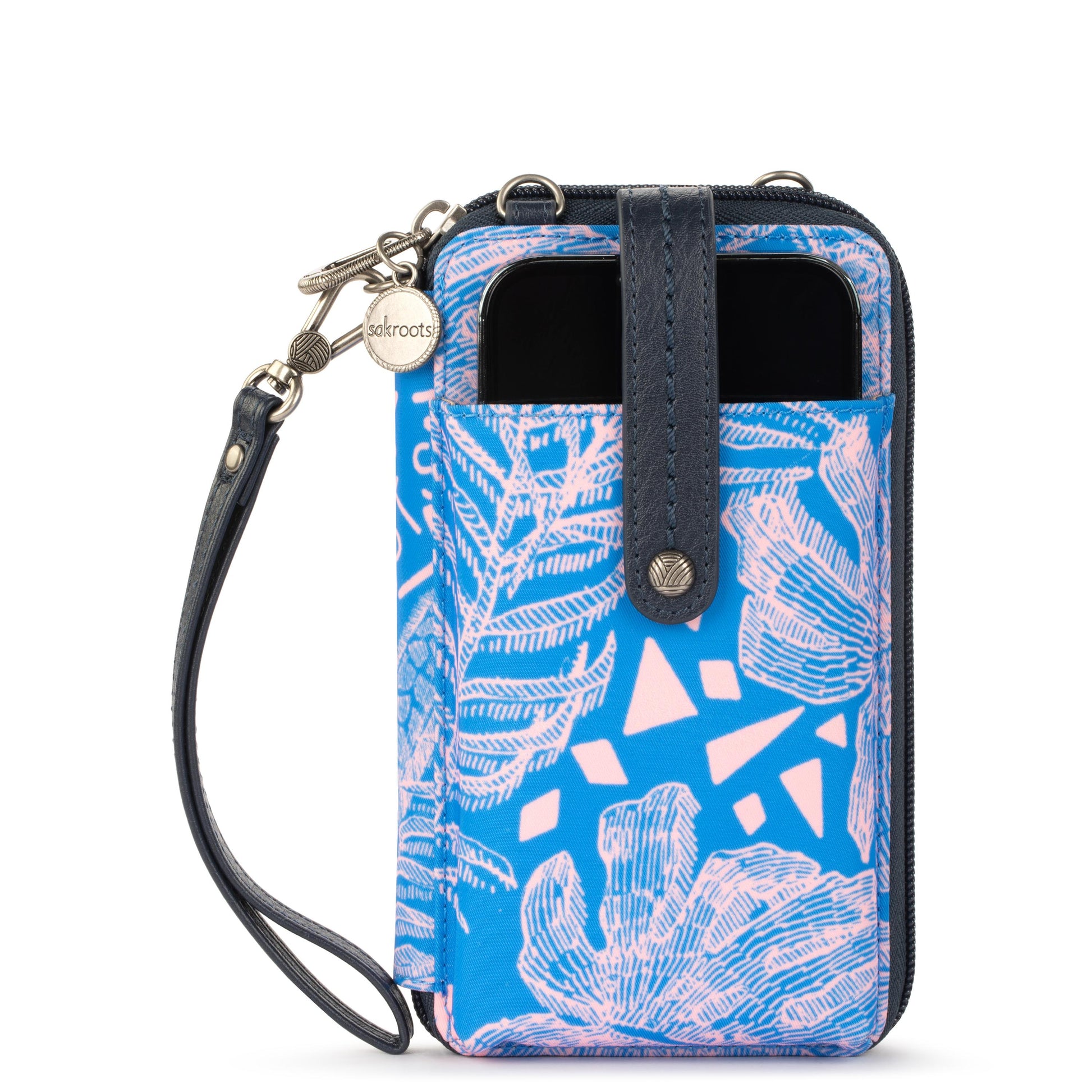 Sakroots Salinas Smartphone Crossbody EcoTwill - |Bubblegum Wildlife|
