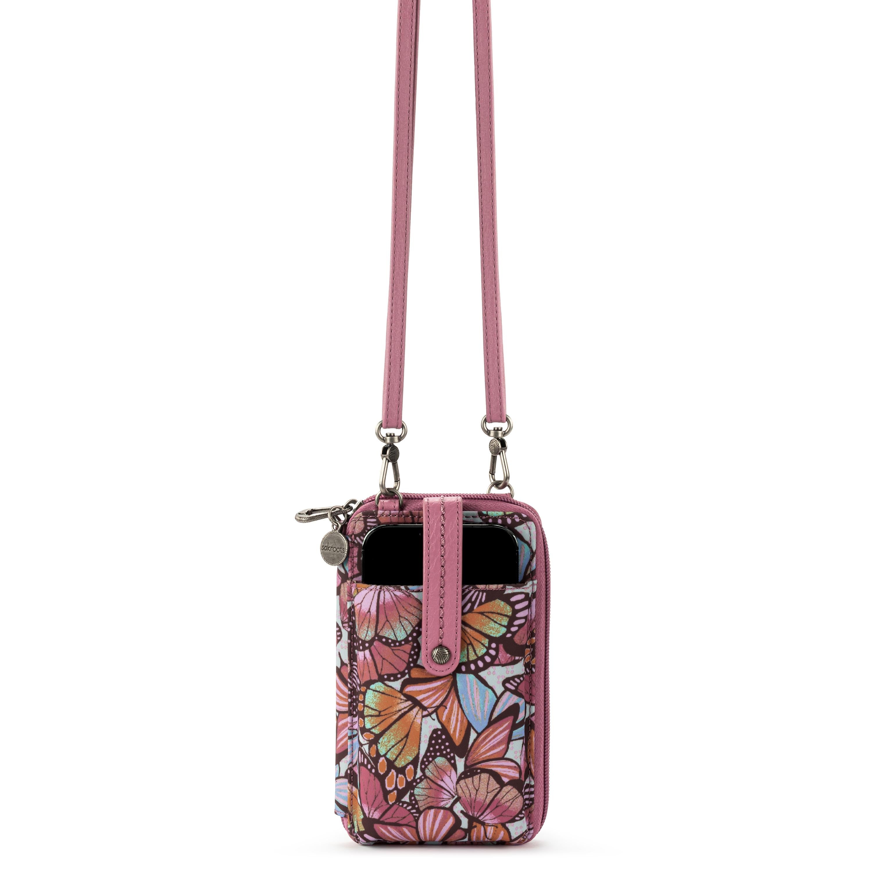 Sakroots Salinas Smartphone Wallet - EcoTwill - Mulberry Butterfly Bloom