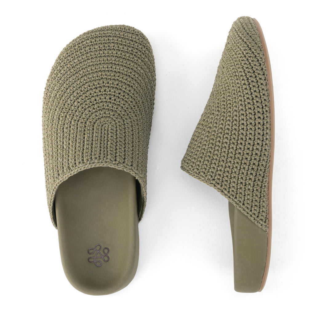 The Sak Bolinas Clog - Hand Crochet - Loden