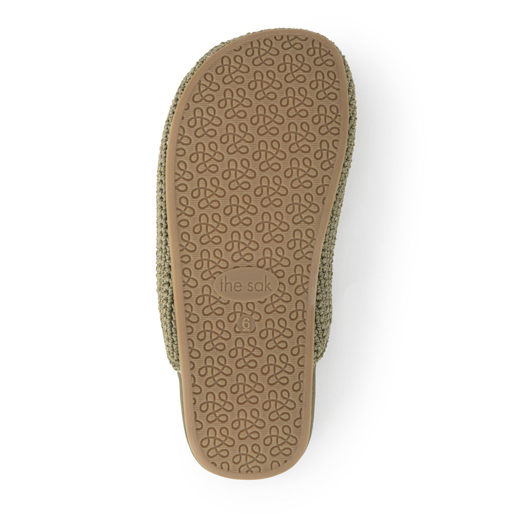 The Sak Bolinas Clog - Hand Crochet - Loden