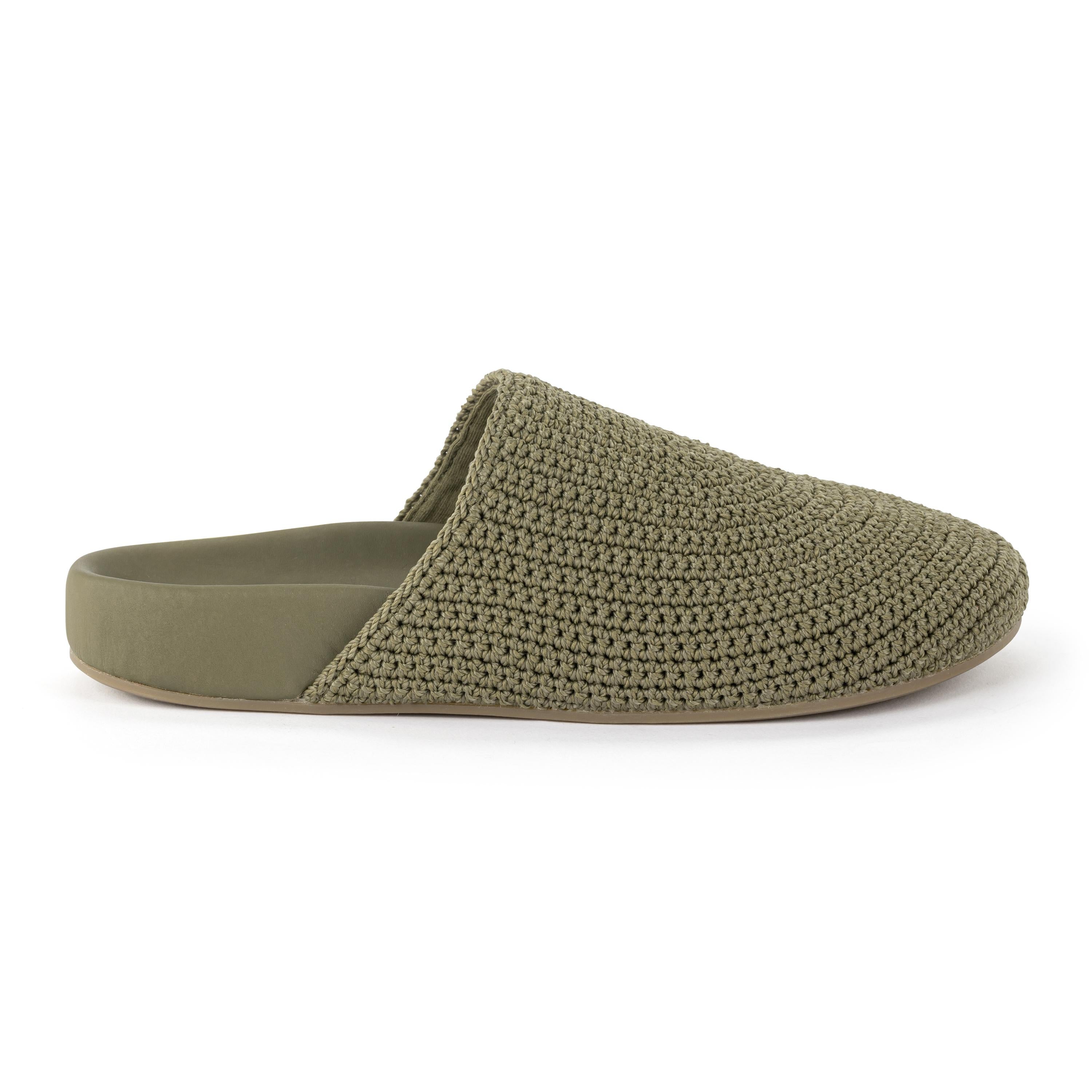 The Sak Bolinas Clog - Hand Crochet - Loden