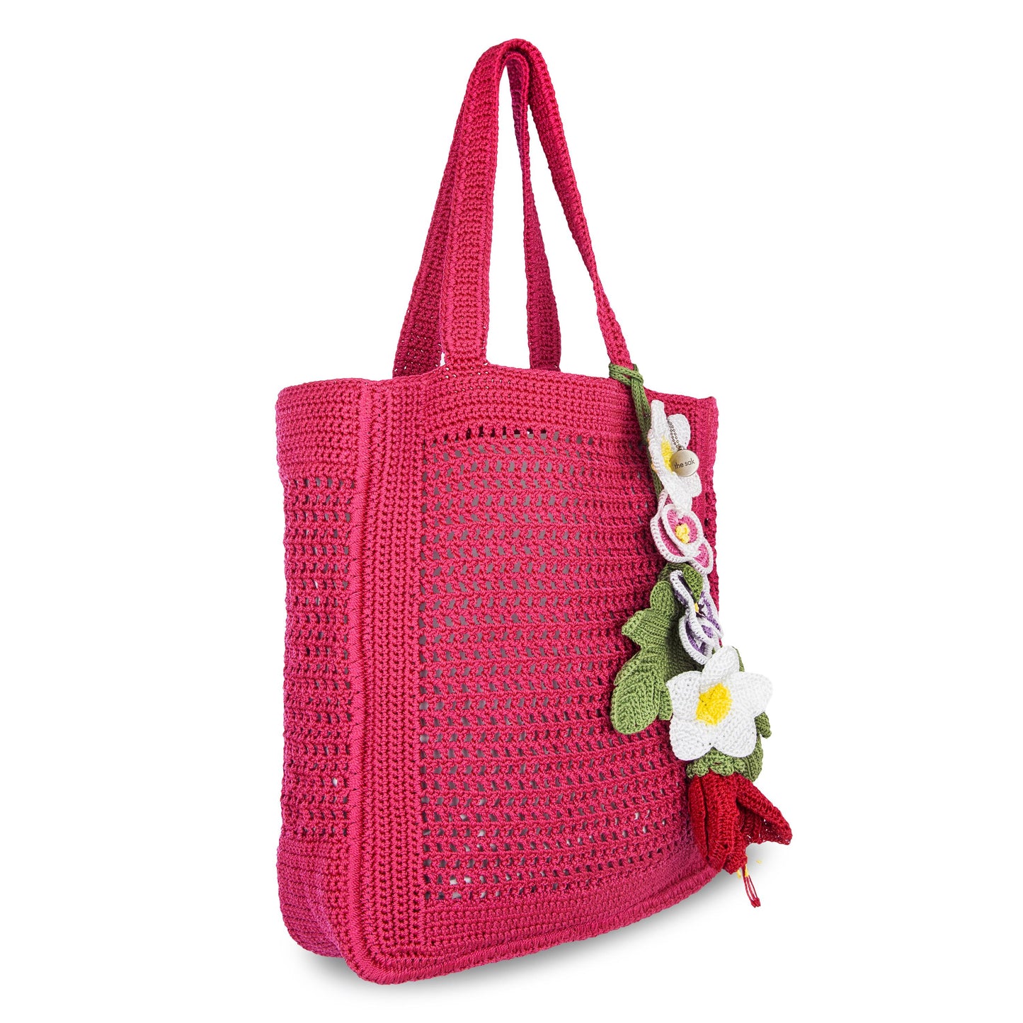 The Sak Lanie Market Tote Crochet - |Magenta Flower|