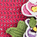 Lanie Market Tote - Hand Crochet - Magenta Flower