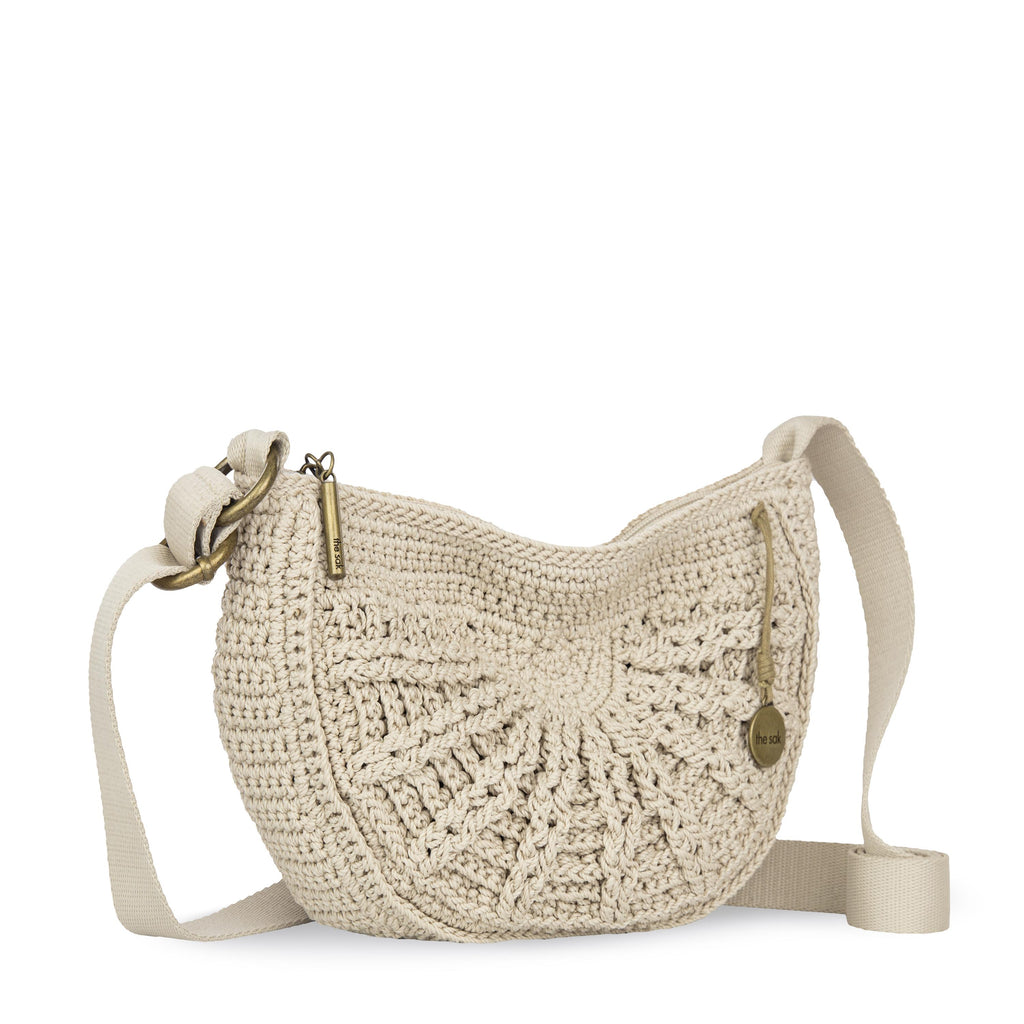 The Sak Ryder Small Crossbody - Hand Crochet - Ecru Sunbeam
