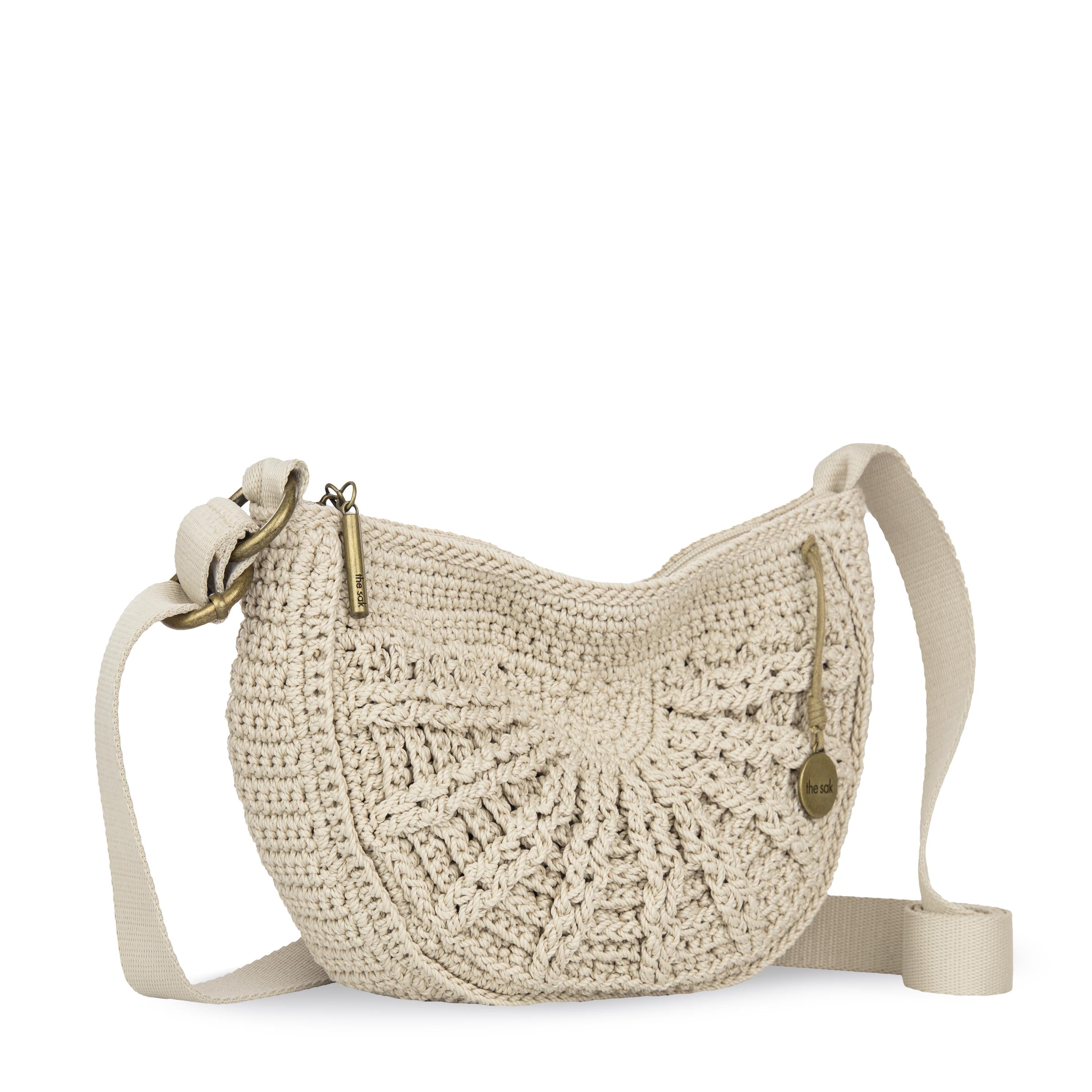 The Sak Ryder Small Crossbody - Hand Crochet - Ecru Sunbeam
