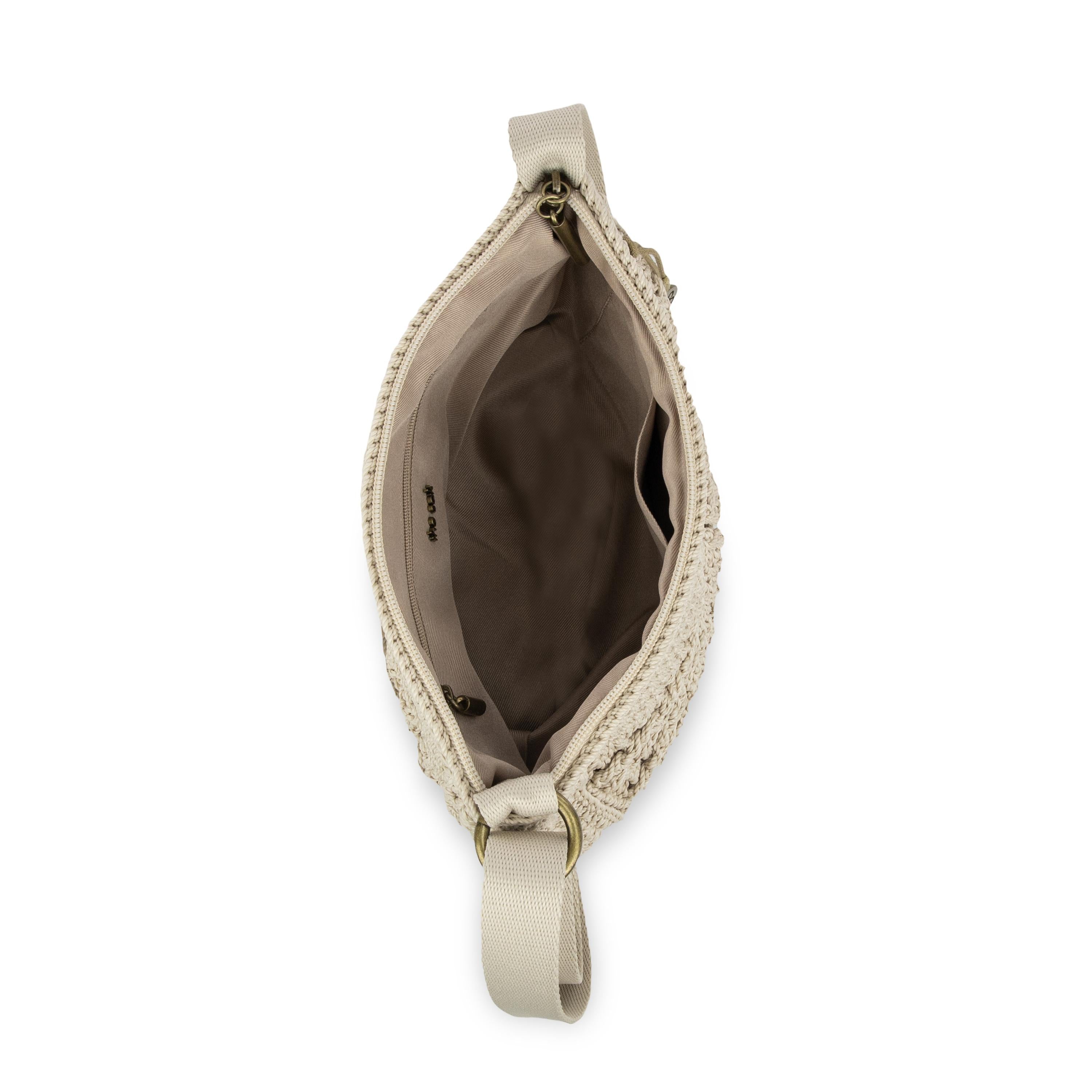 The Sak Ryder Small Crossbody - Hand Crochet - Ecru Sunbeam