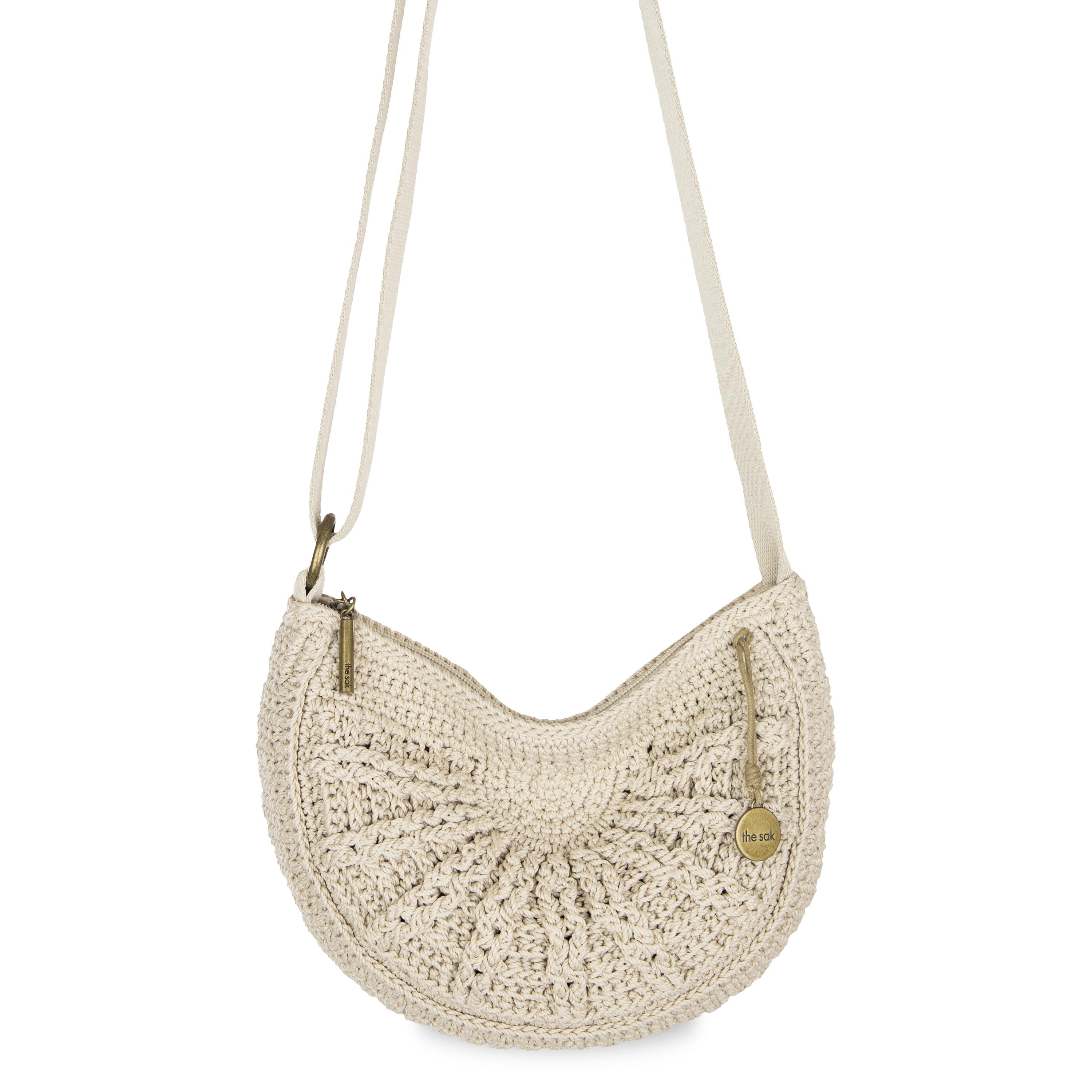 The Sak Ryder Small Crossbody - Hand Crochet - Ecru Sunbeam