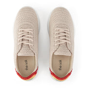 Asha Sneaker - Hand Crochet - Rainbow Ecru