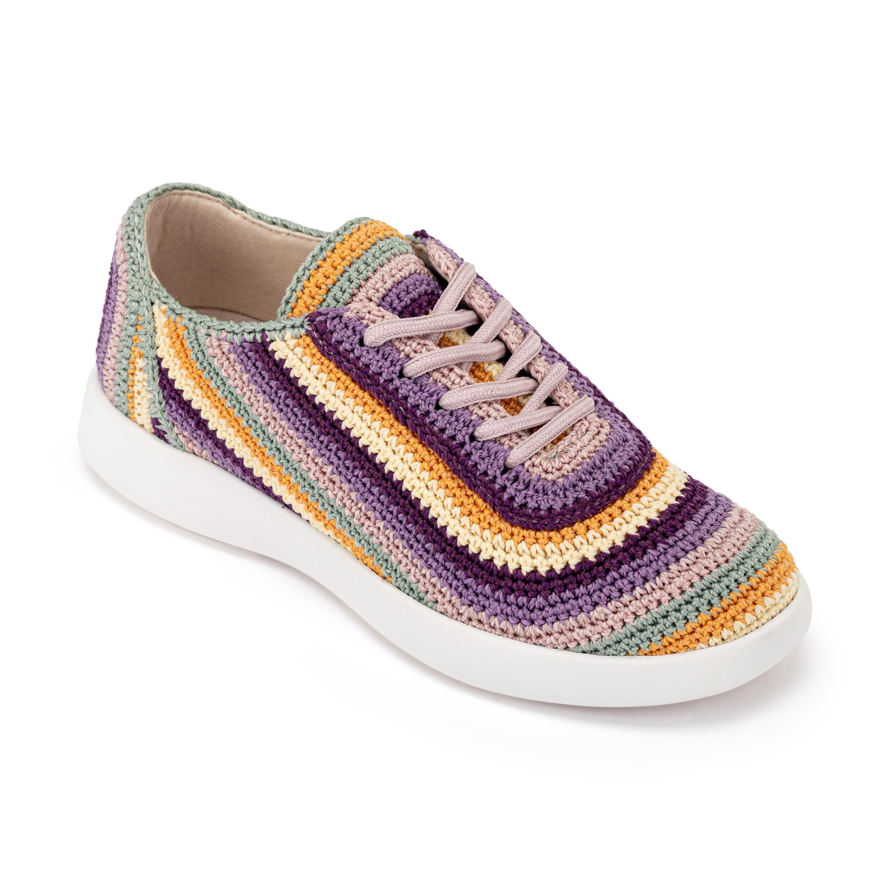 The Sak Asha Sneaker - Hand Crochet - Heather Multi Stripe