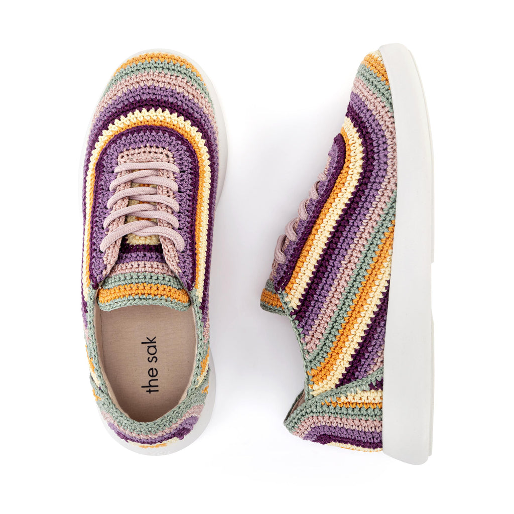 The Sak Asha Sneaker - Hand Crochet - Heather Multi Stripe