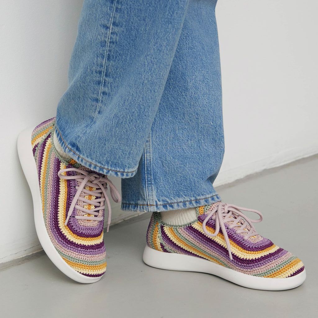 The Sak Asha Sneaker - Hand Crochet - Heather Multi Stripe