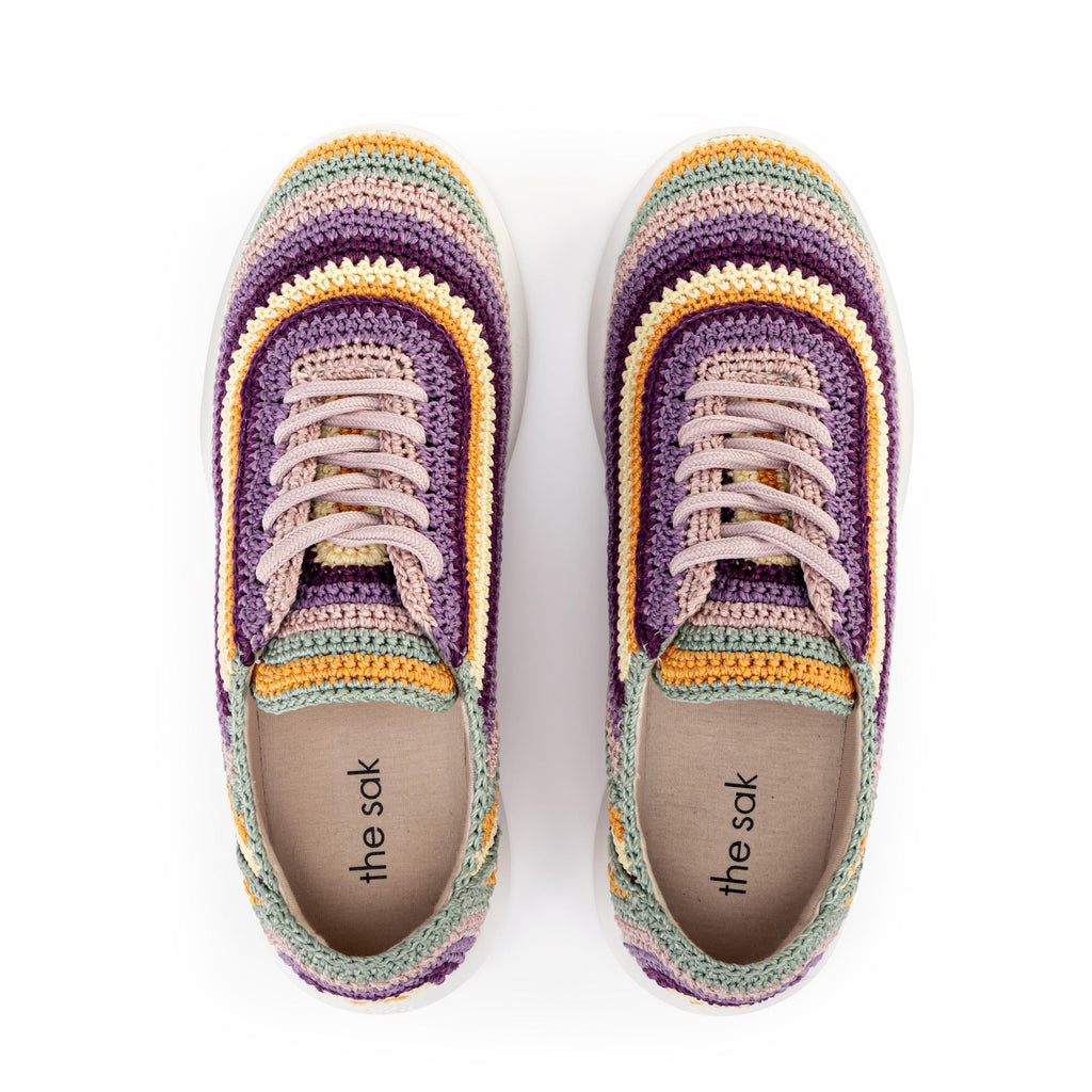 The Sak Asha Sneaker - Hand Crochet - Heather Multi Stripe