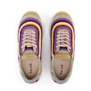 Asha Sneaker - Hand Crochet - Heather Multi Stripe