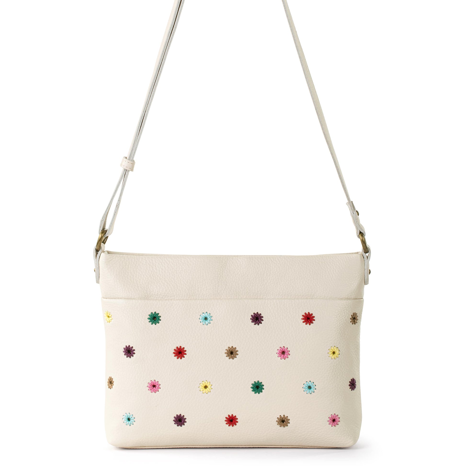 The Sak Melrose Crossbody Leather - |Stone Multi Eyelet|