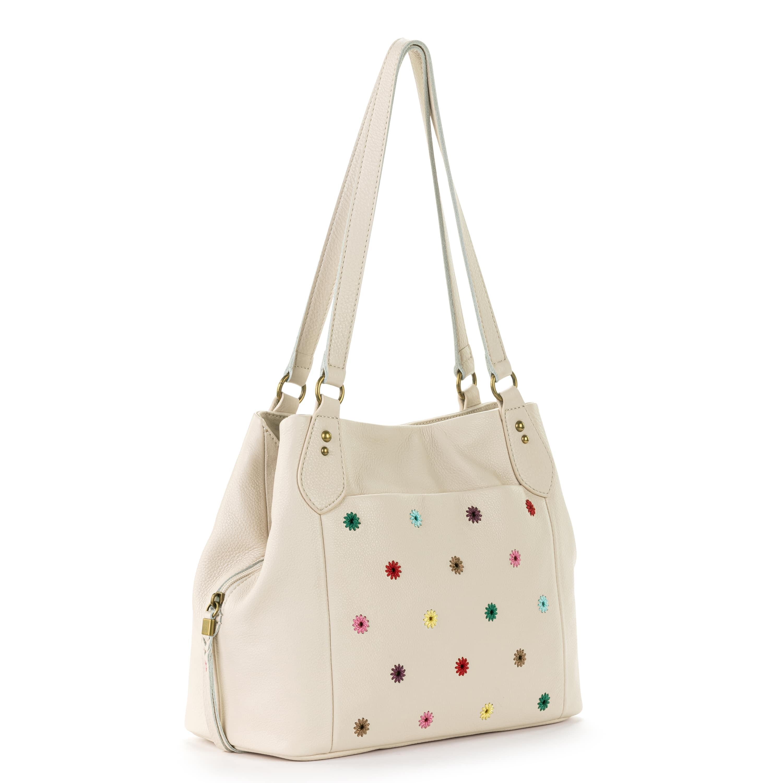 The Sak Melrose Satchel - Leather - Stone Multi Eyelet