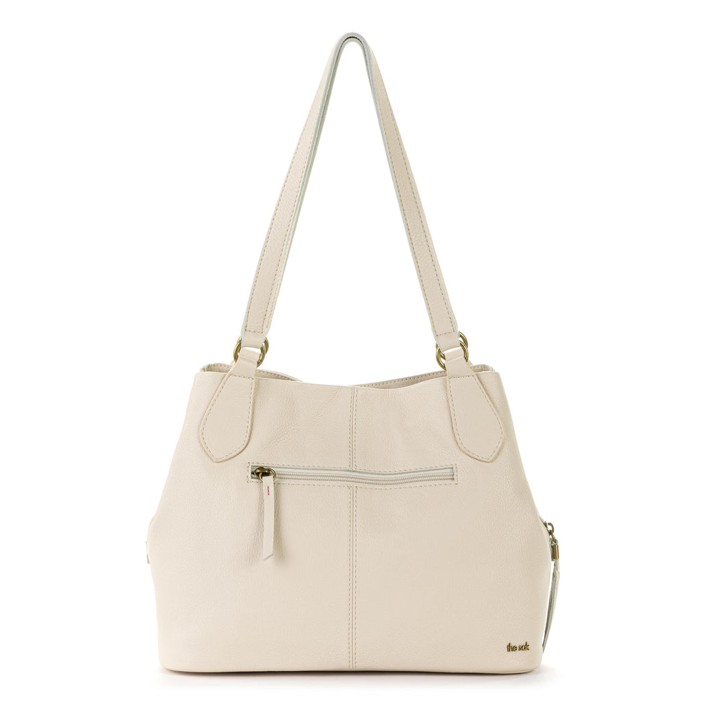 The Sak Melrose Satchel - Leather - Stone Multi Eyelet