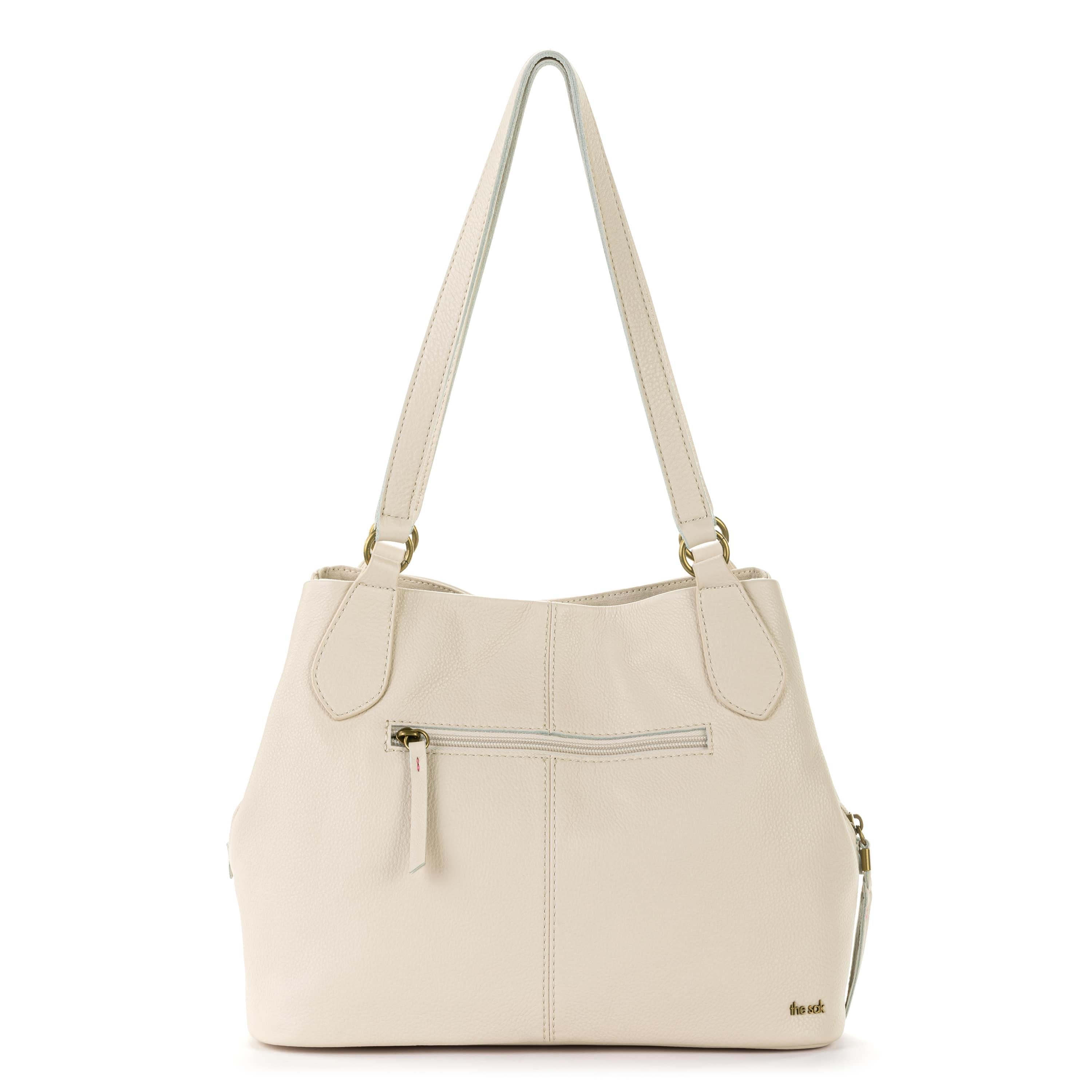 The Sak Melrose Satchel - Leather - Stone Multi Eyelet